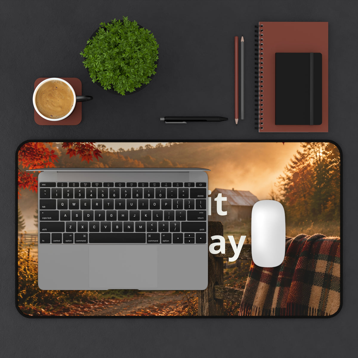 Custom Photo Desk Mat — Personalized Scenic Office Mousepad ("Print it your way")