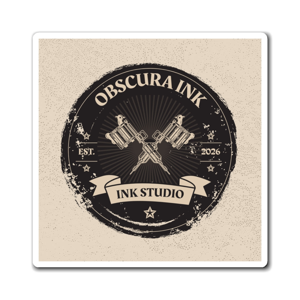 Ink Studio Magnet — Obscura Ink Vintage Tattoo Refrigerator Magnet