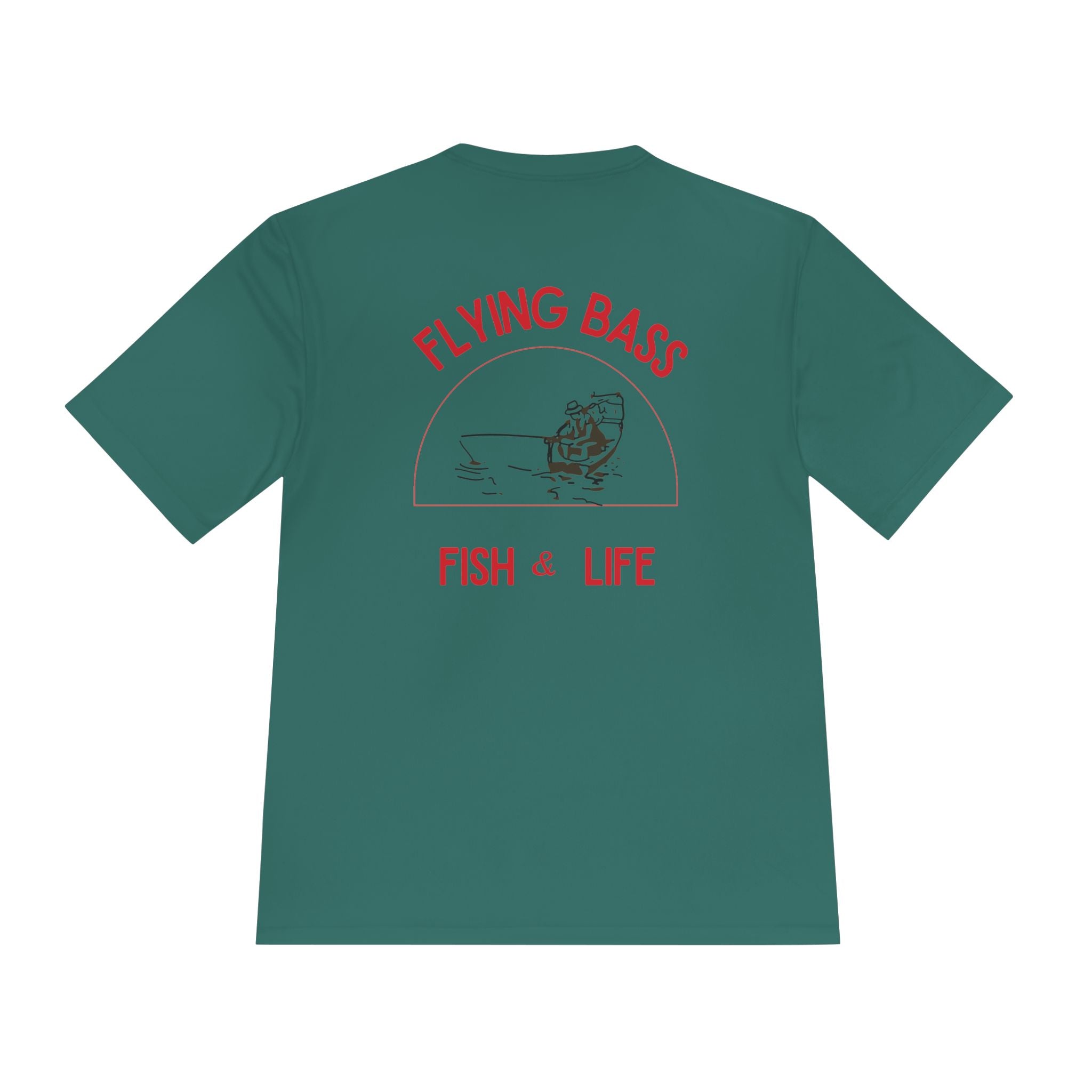 Fishing Tee — "Flying Bass" Fish & Life Moisture‑Wicking Shirt