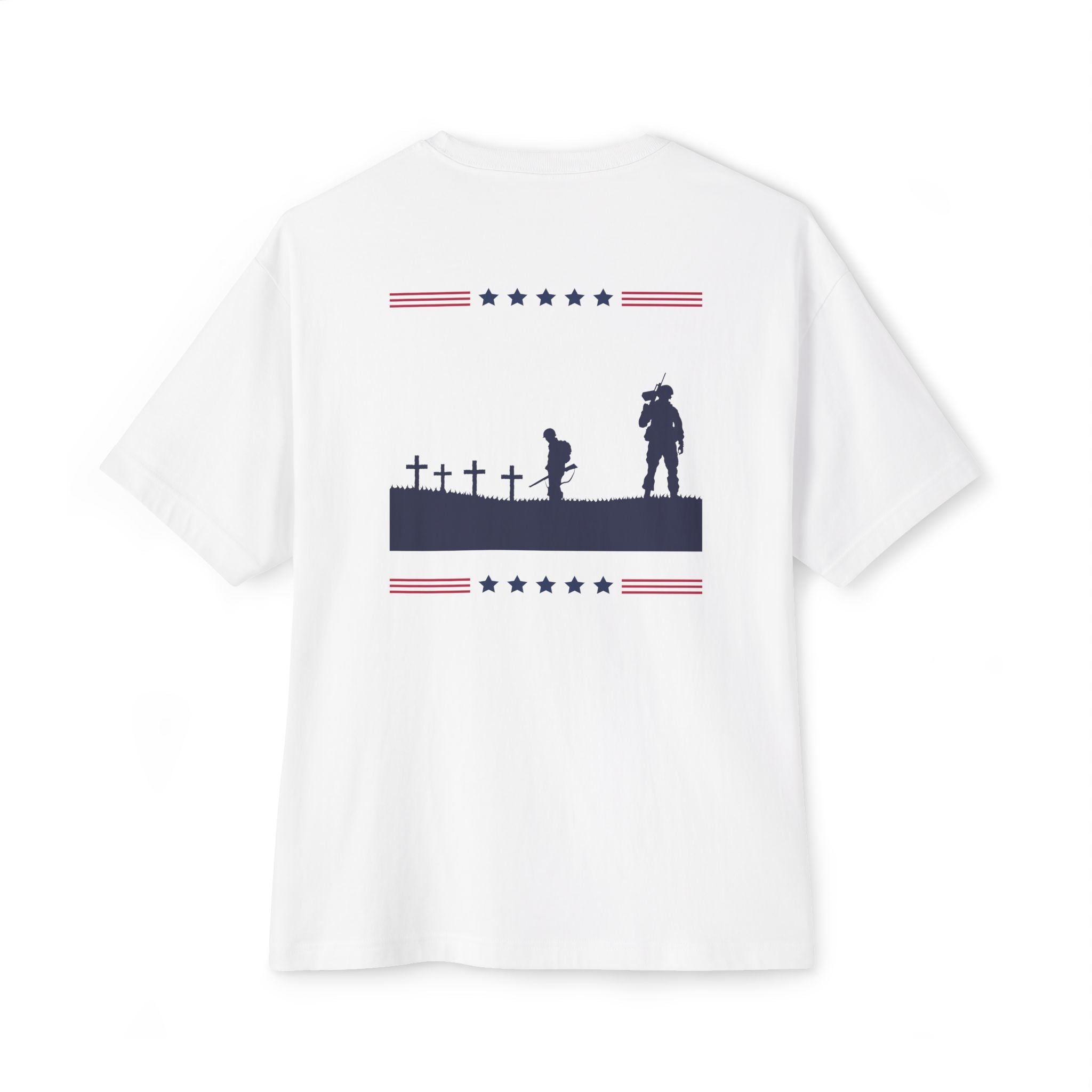 Memorial Day Tribute Tee — Veterans Cemetery Silhouette Patriotic T-Shirt
