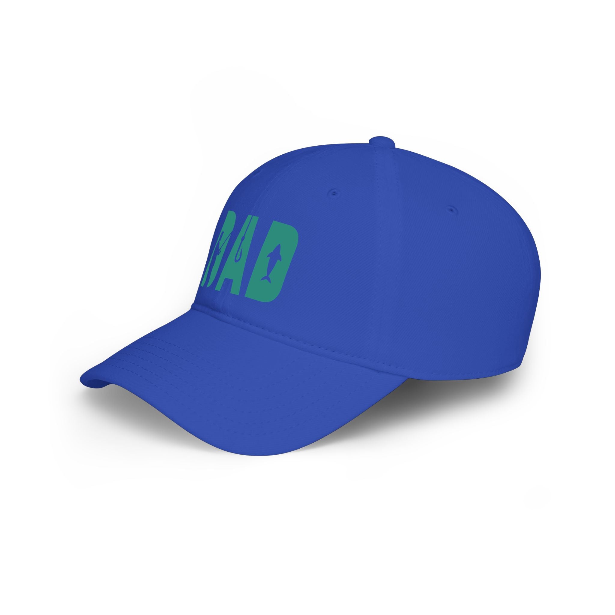 Fishing Dad Low Profile Baseball Cap — 'DAD' Silhouette Hat for Father's Day & Outdoors
