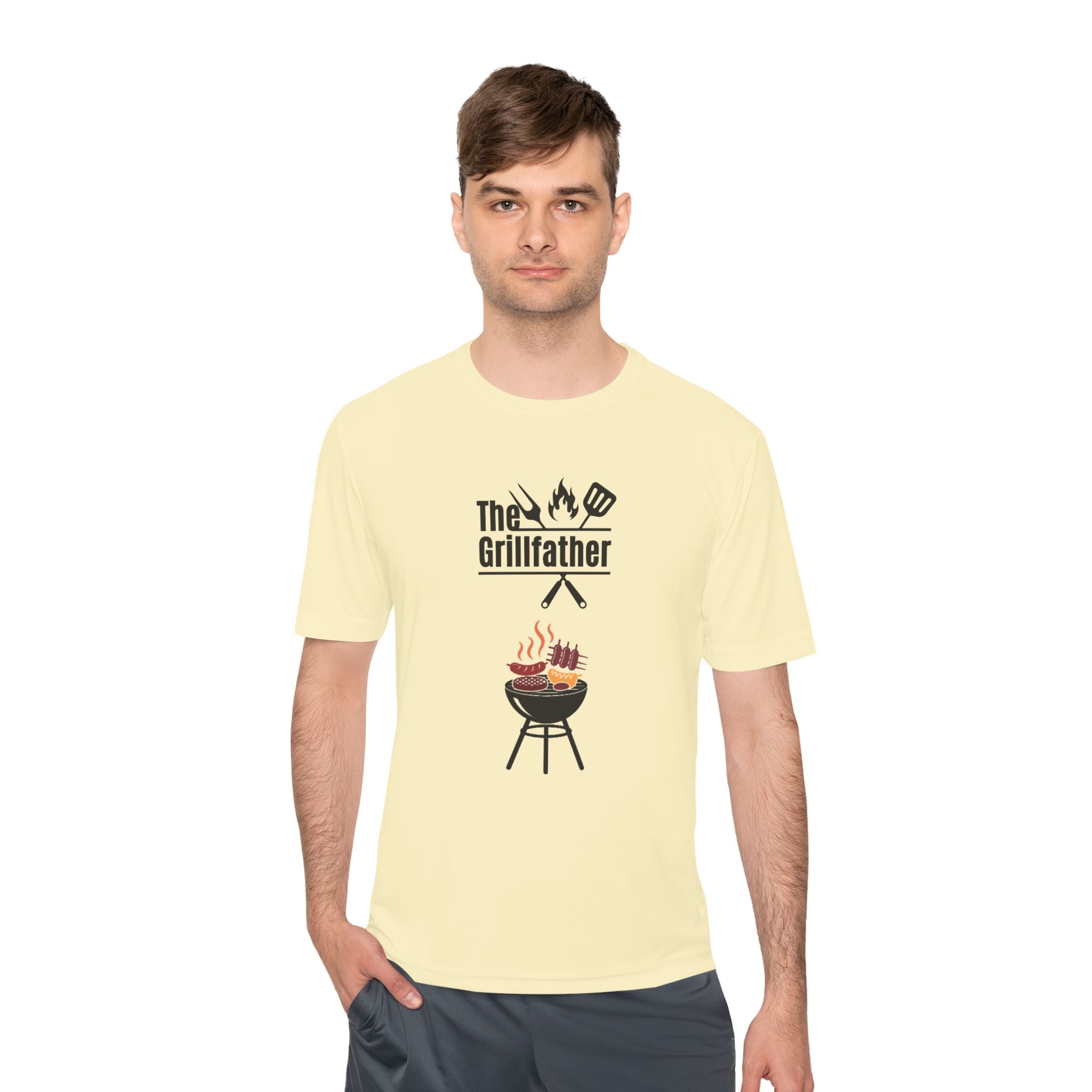 Grillfather BBQ Tee — 'The Grillfather' Moisture-Wicking Grillmaster Shirt