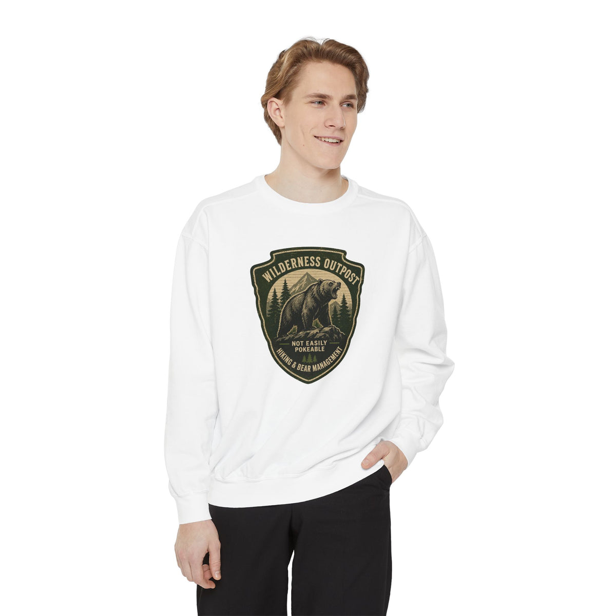 Wilderness Outfitters Bear Patch Sweatshirt — Outdoor Camping Crewneck