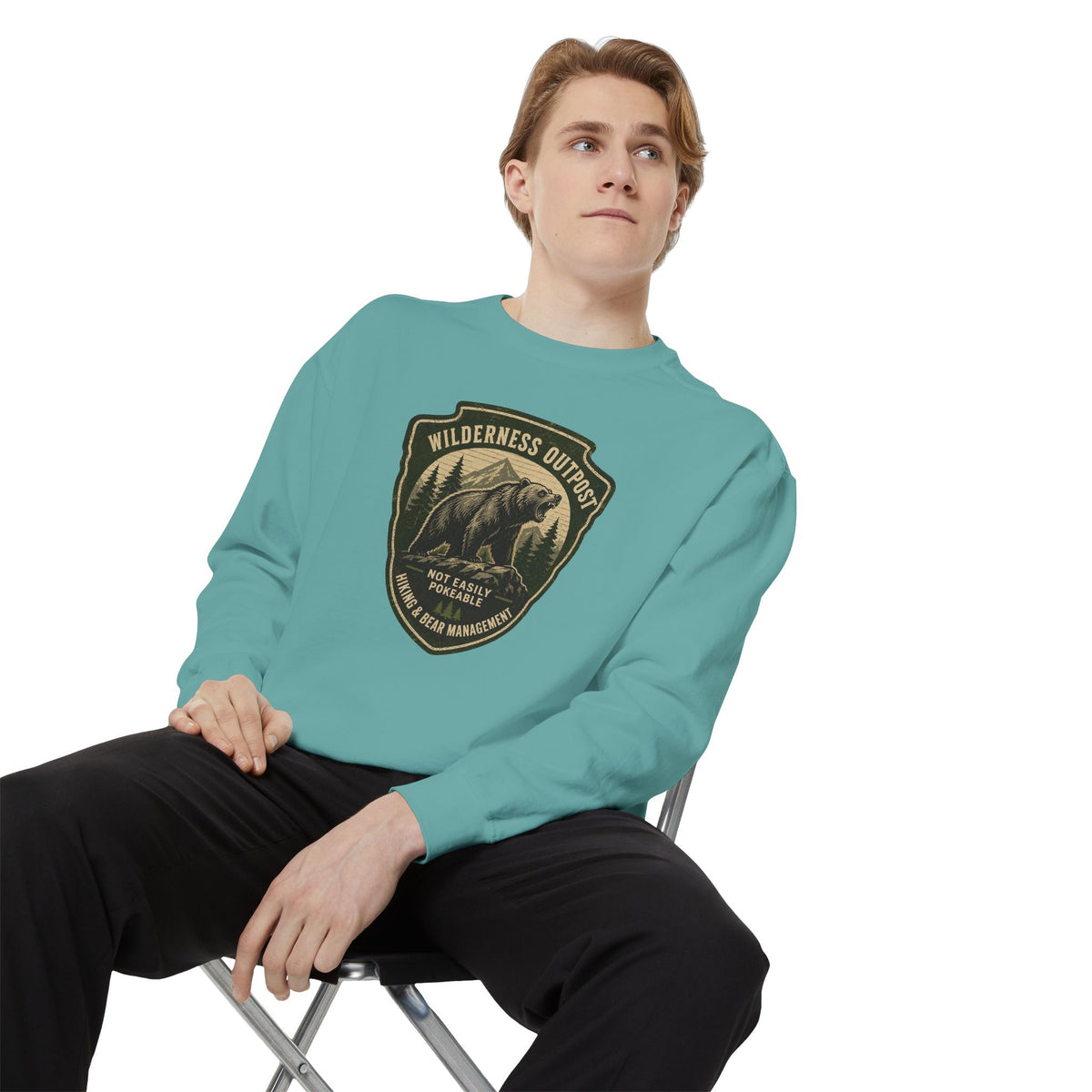 Wilderness Outfitters Bear Patch Sweatshirt — Outdoor Camping Crewneck