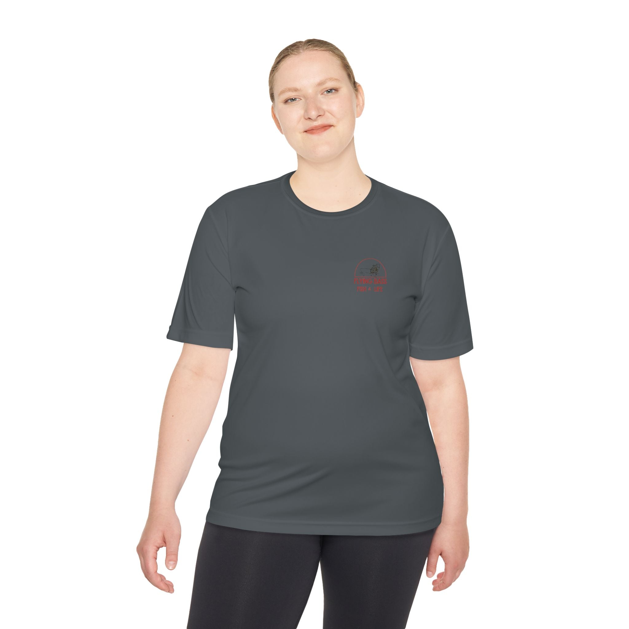 Fishing Tee — "Flying Bass" Fish & Life Moisture‑Wicking Shirt