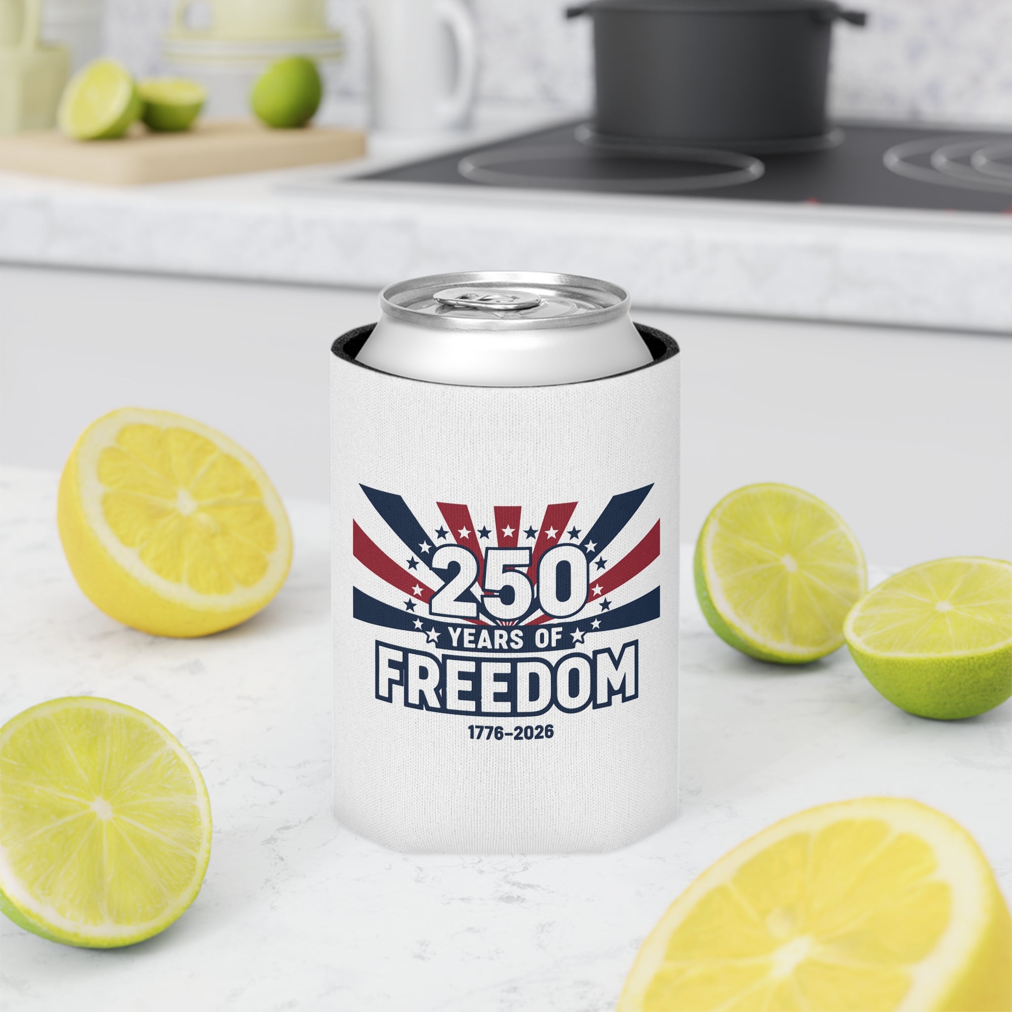 250 Years of Freedom Can Cooler — 1776–2026 Patriotic Beverage Koozie