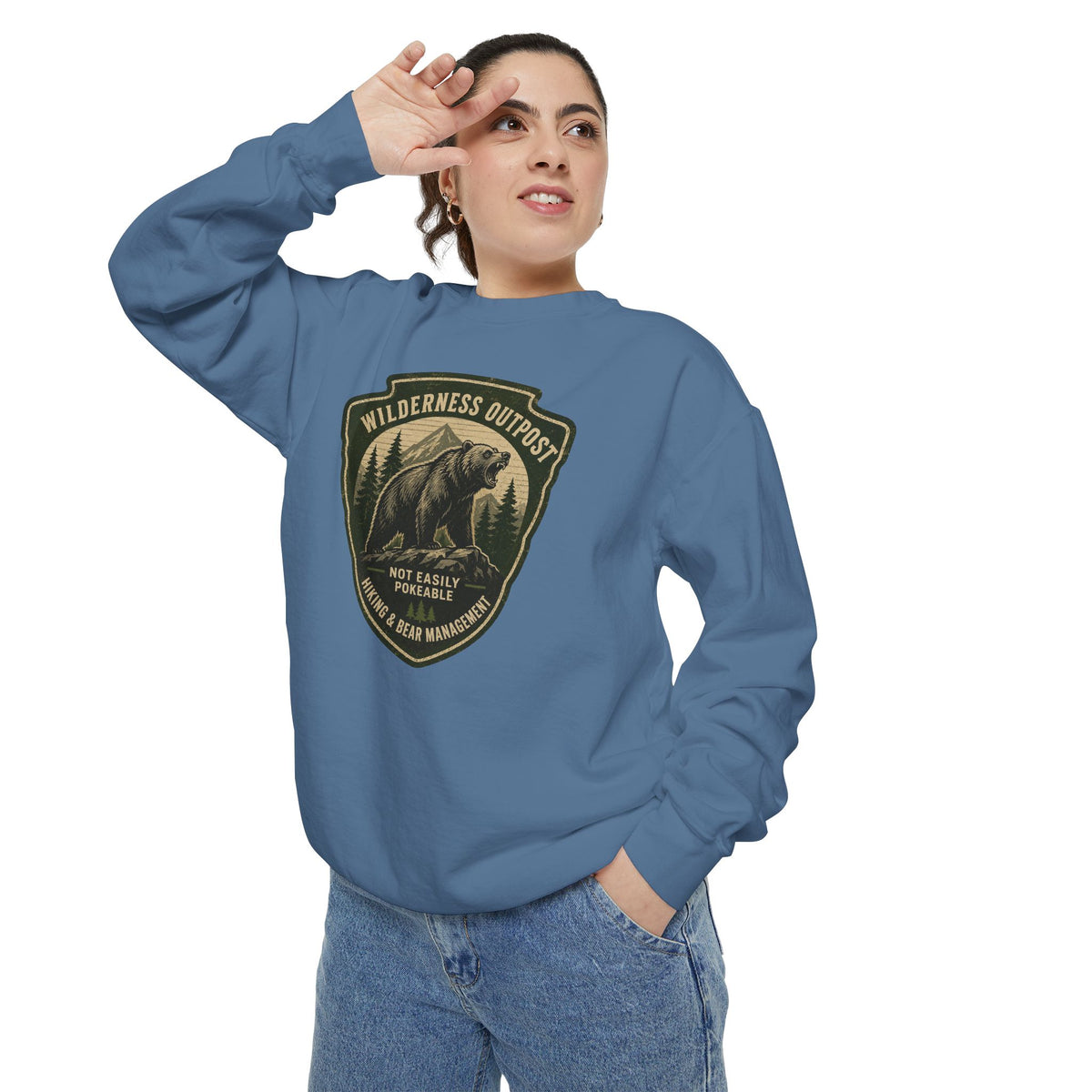 Wilderness Outfitters Bear Patch Sweatshirt — Outdoor Camping Crewneck