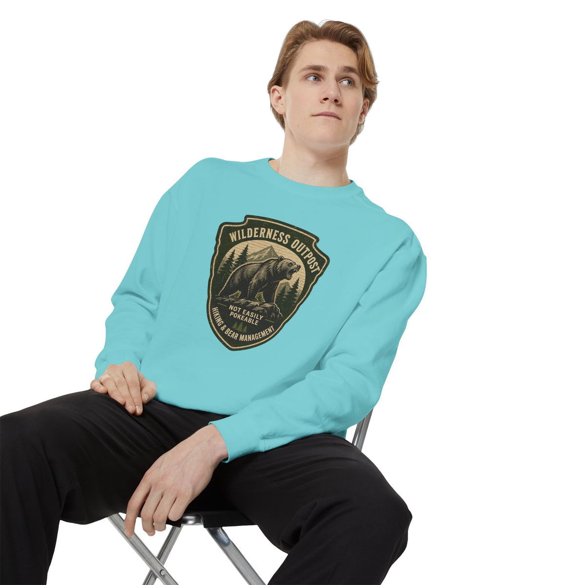 Wilderness Outfitters Bear Patch Sweatshirt — Outdoor Camping Crewneck