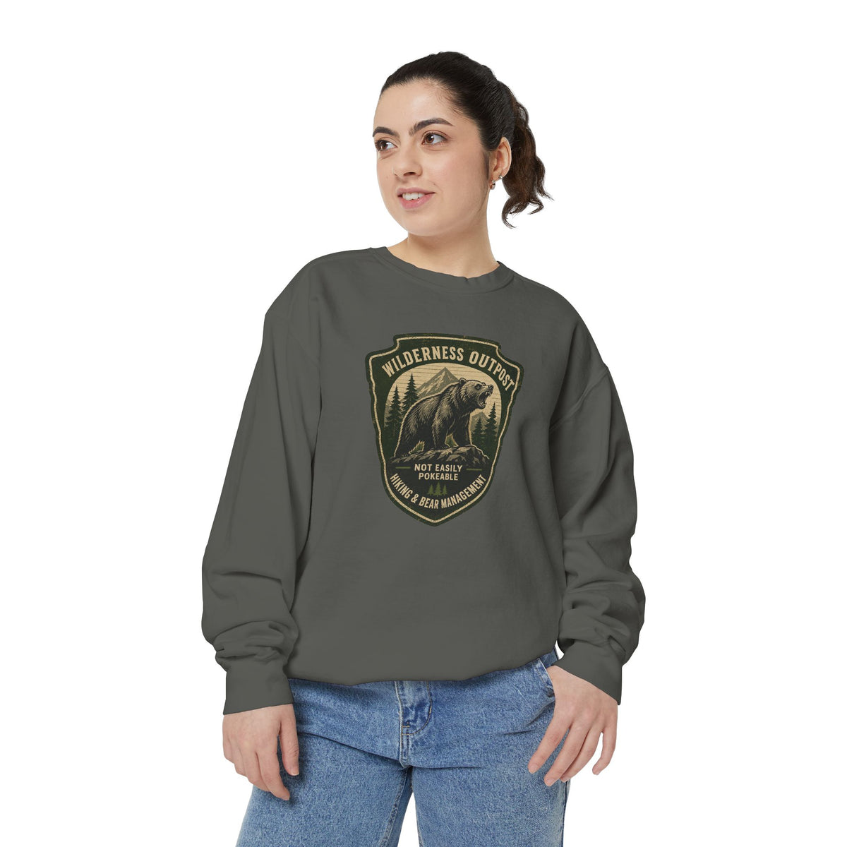 Wilderness Outfitters Bear Patch Sweatshirt — Outdoor Camping Crewneck