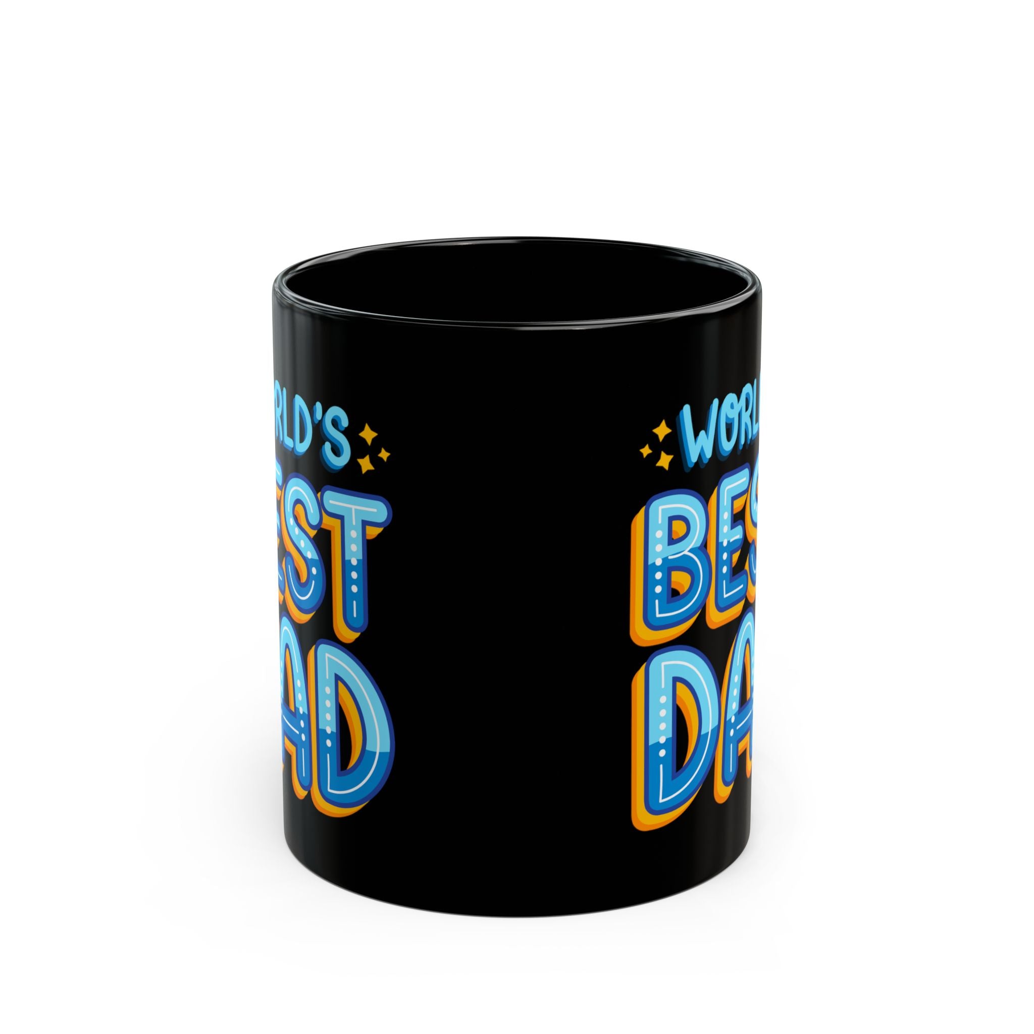 World's Best Dad Black Coffee Mug — Father's Day Gift (11oz/15oz)