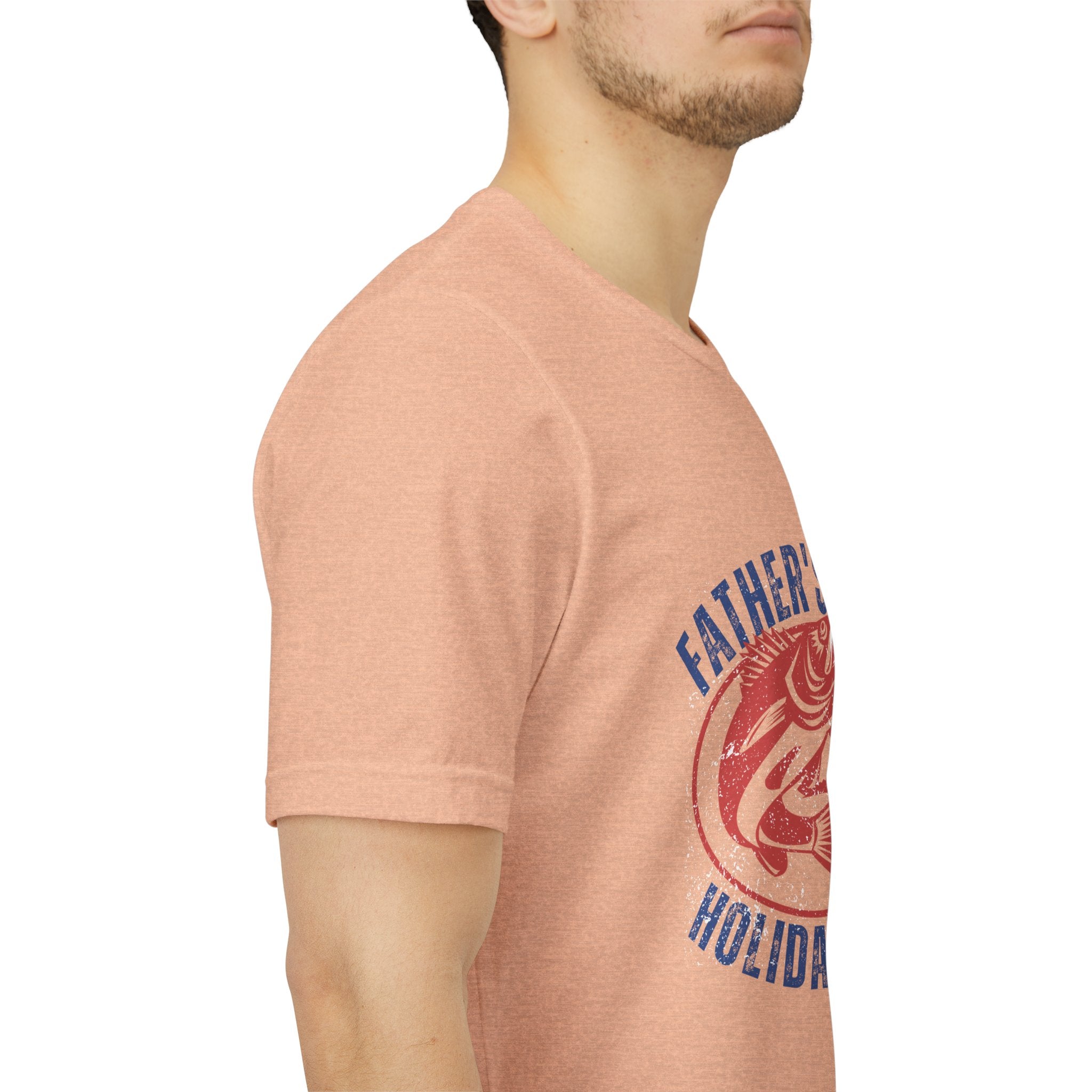 Father's Best Holiday Job T-Shirt — Vintage Fishing Dad Christmas Tee