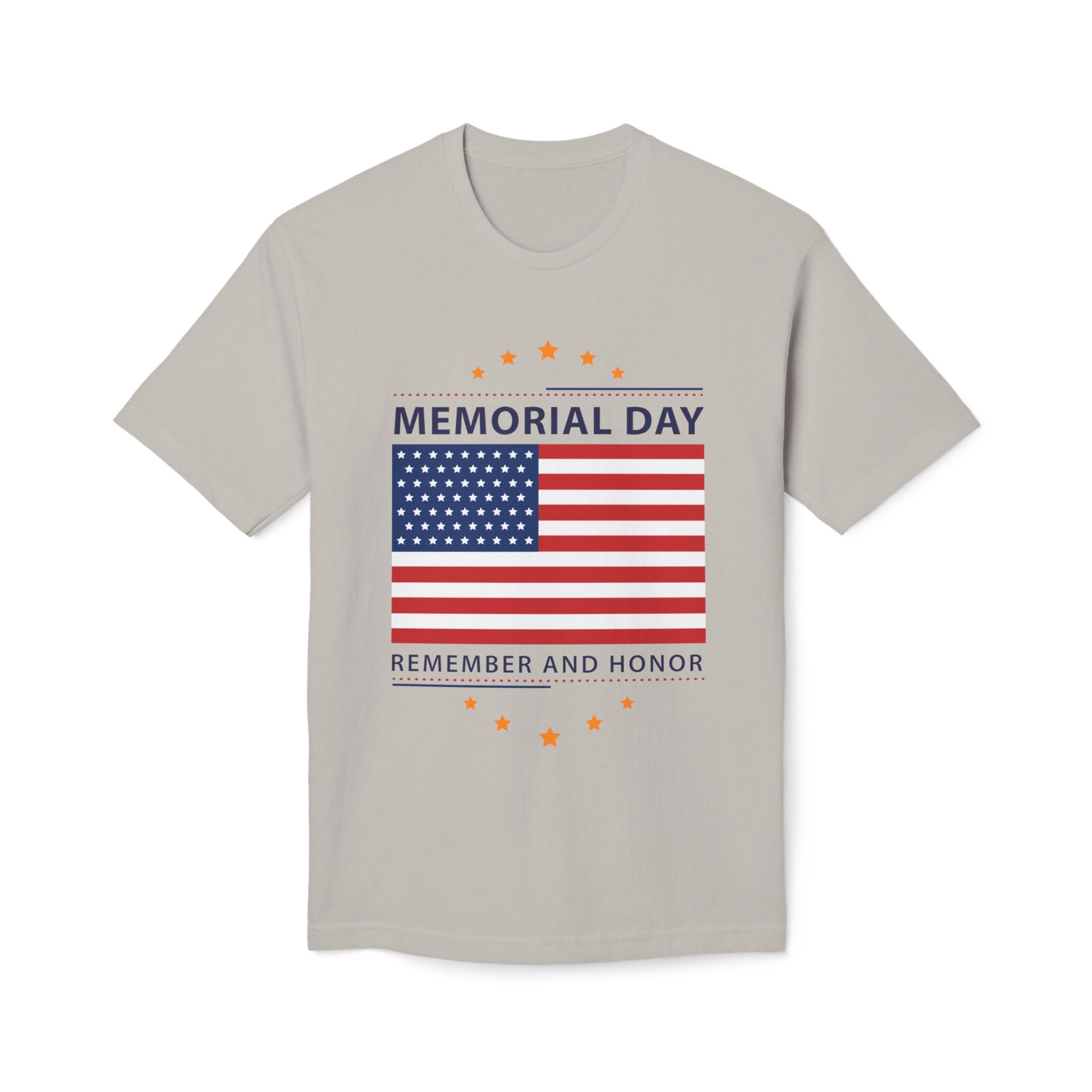Memorial Day T-Shirt - American Flag "Remember and Honor" Patriotic Tee