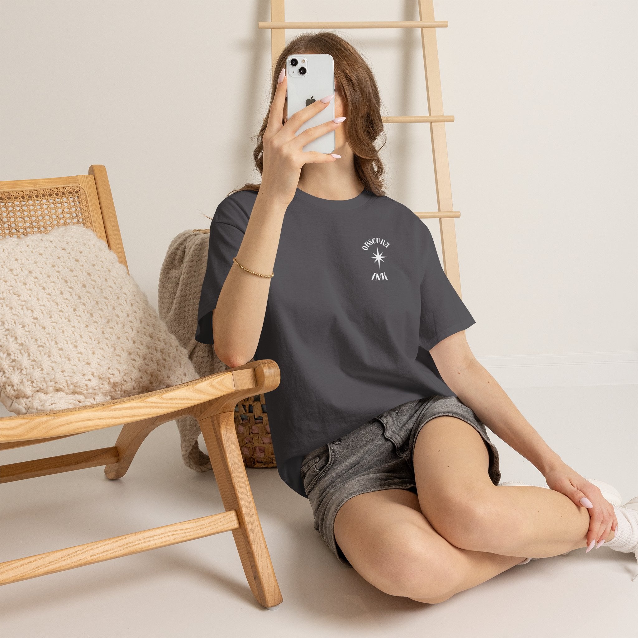 Skull Hourglass Tee — Gothic Skull Backprint Graphic T-Shirt