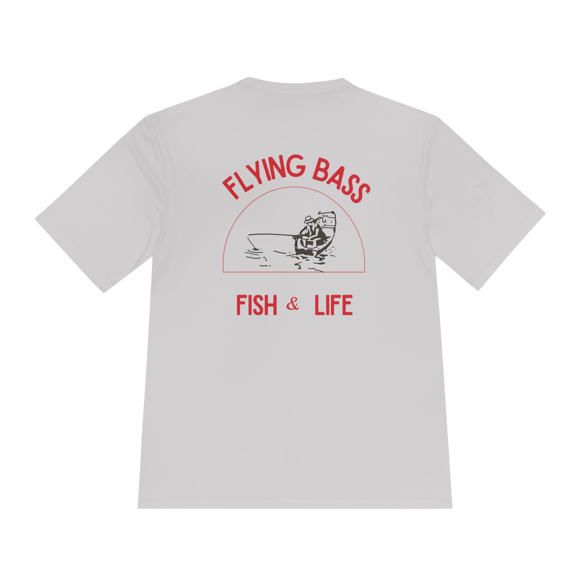 Fishing Tee — "Flying Bass" Fish & Life Moisture‑Wicking Shirt