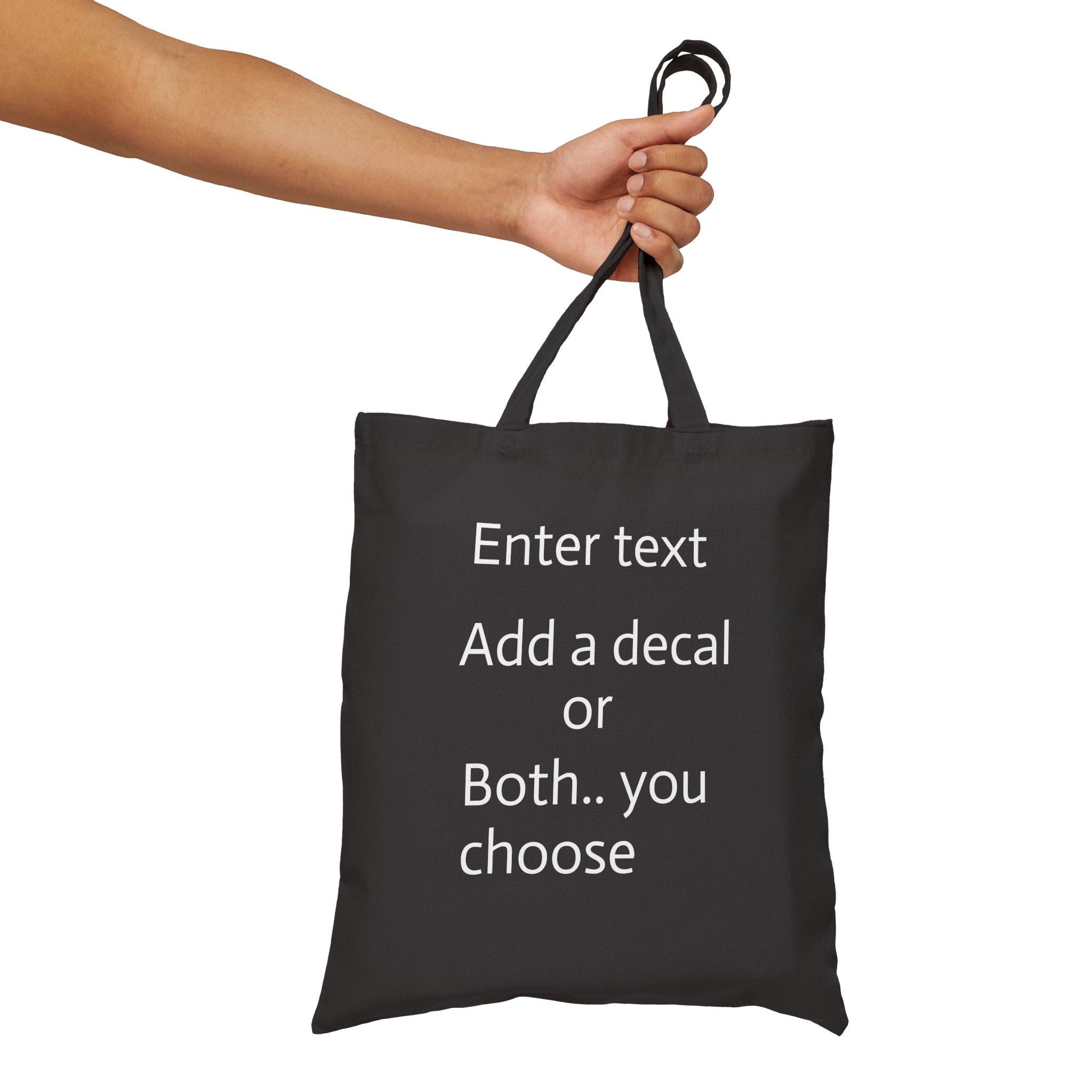 Canvas Tote Bag — Customizable Natural Cotton Tote (Add Text or Decal)