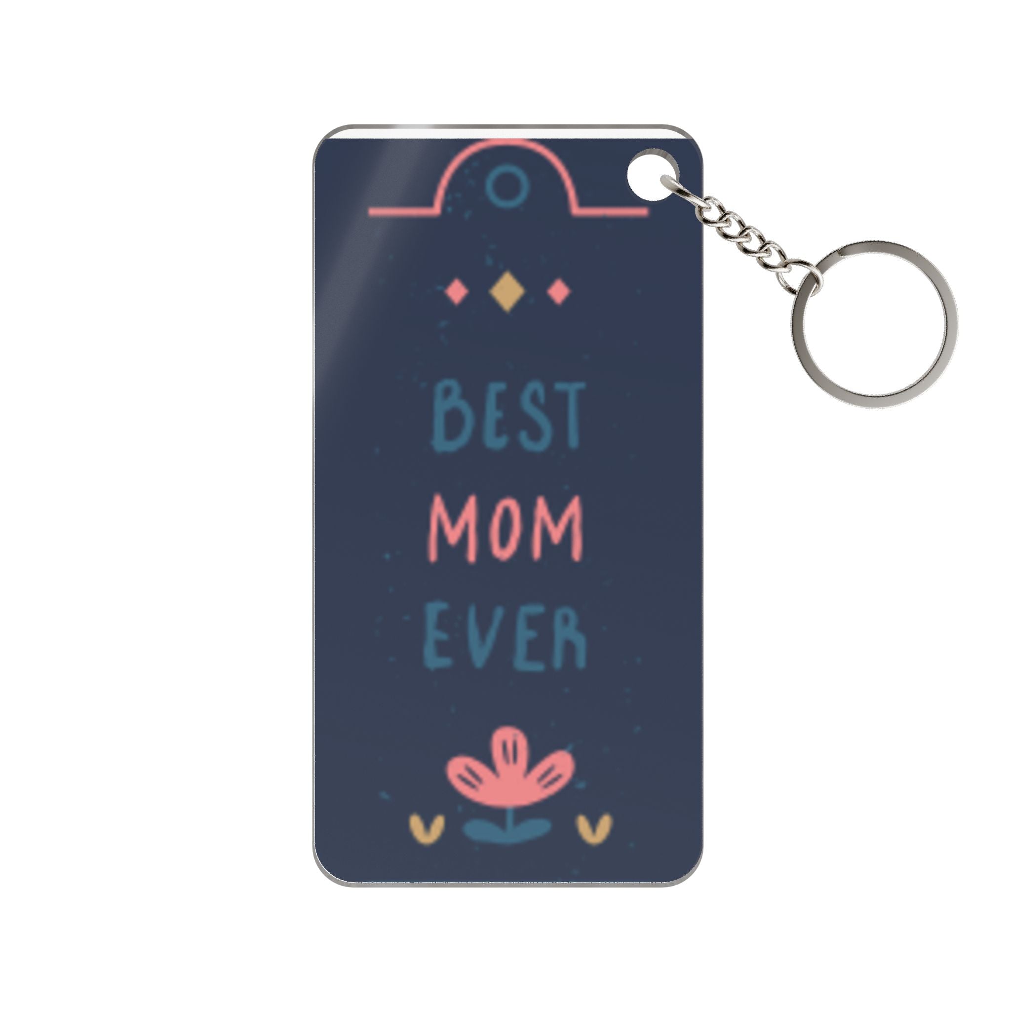 Best Mom Ever Keychain Charm — Floral Mother’s Day Gift