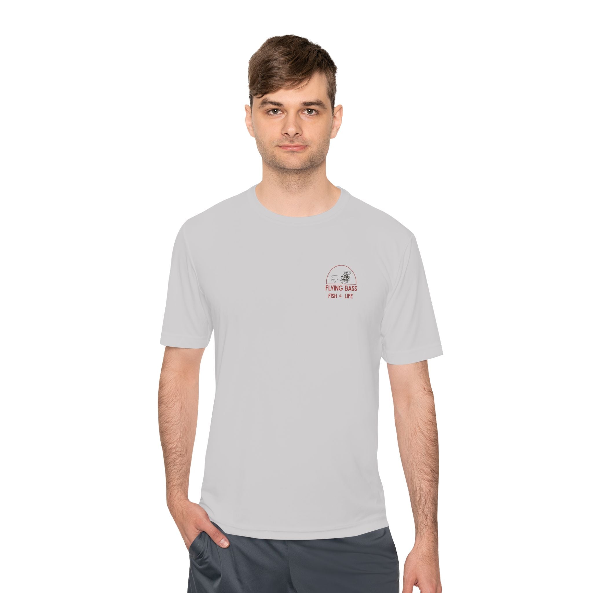 Fishing Tee — "Flying Bass" Fish & Life Moisture‑Wicking Shirt