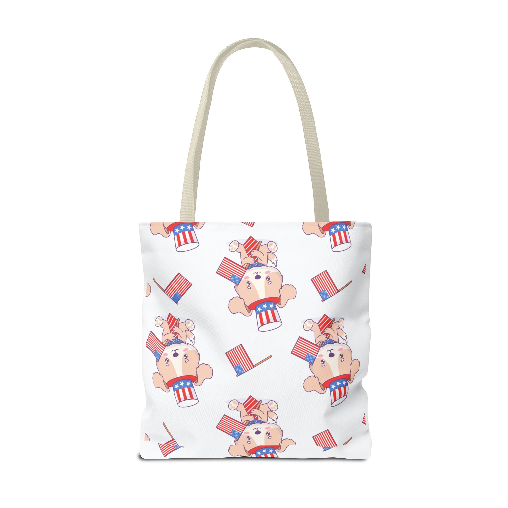 Patriotic Tote Bag - American Flag Eagle Design | Proud Made in America Tote