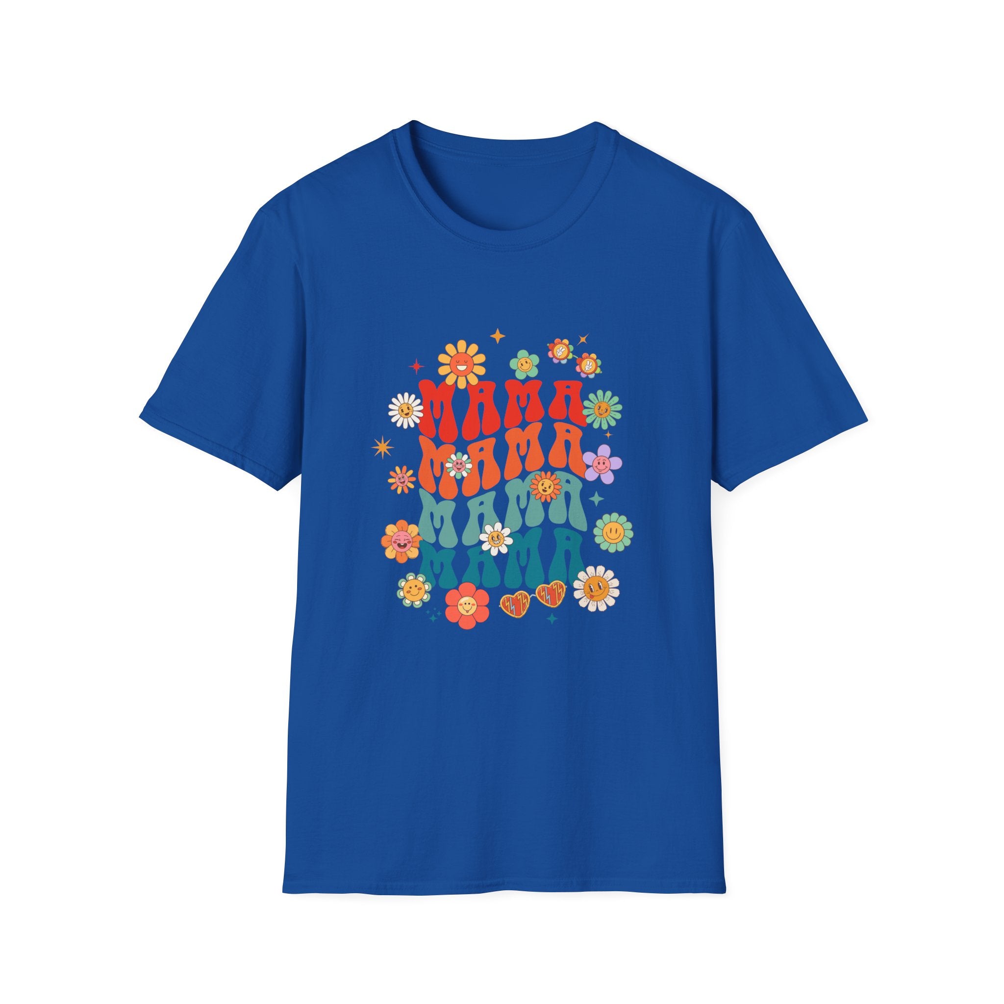 Mama Retro Floral Tee — Vintage 70s-Inspired Mother's Day T-Shirt