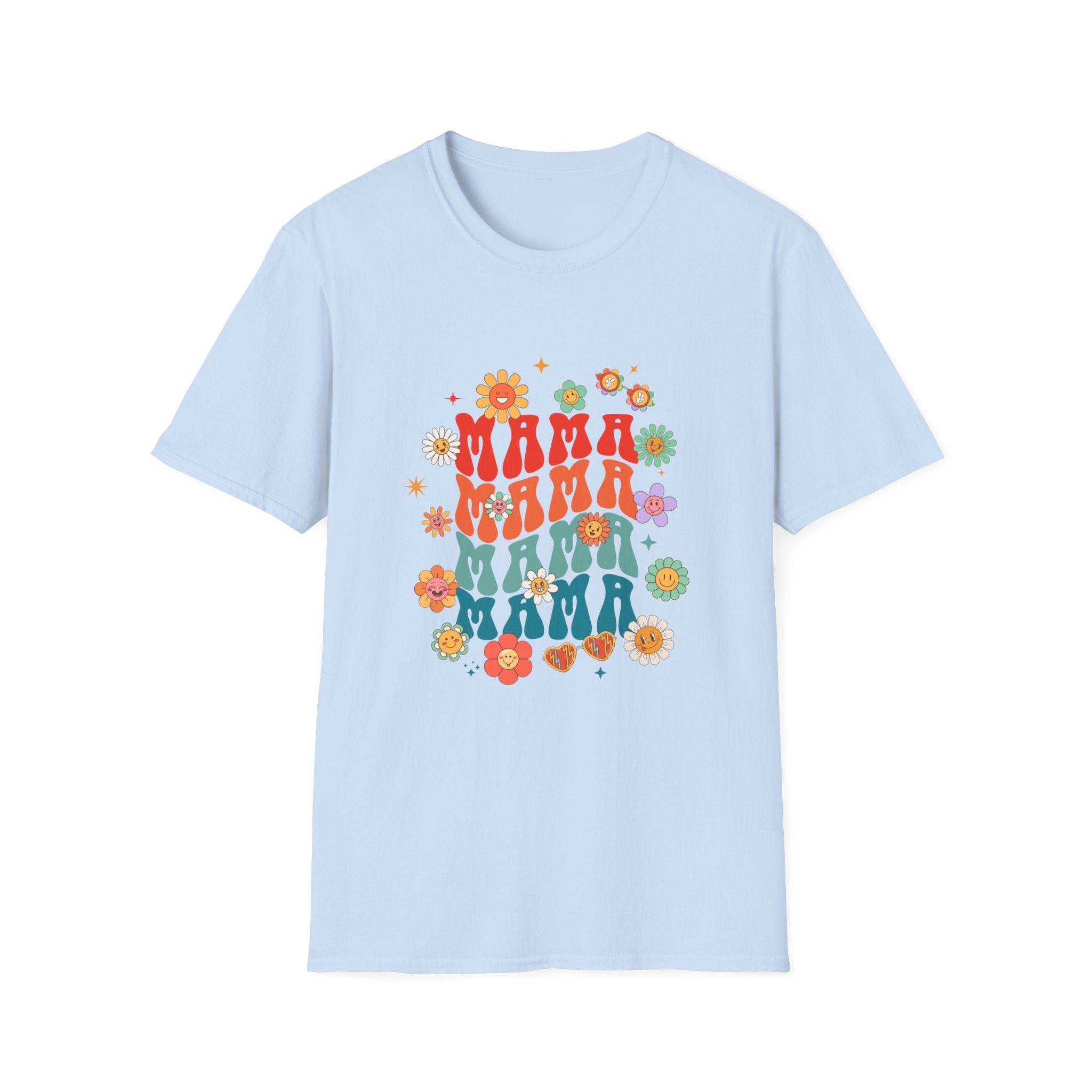 Mama Retro Floral Tee — Vintage 70s-Inspired Mother's Day T-Shirt