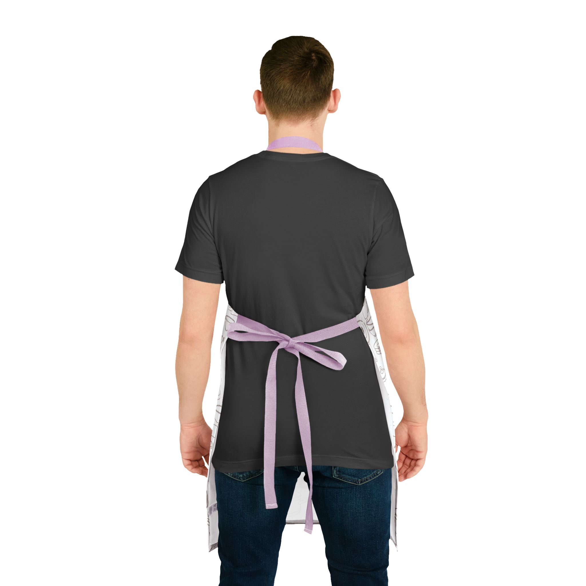 Custom Kitchen Apron - Personalized "Your Text Here" Cooking Apron with Utensil Pattern