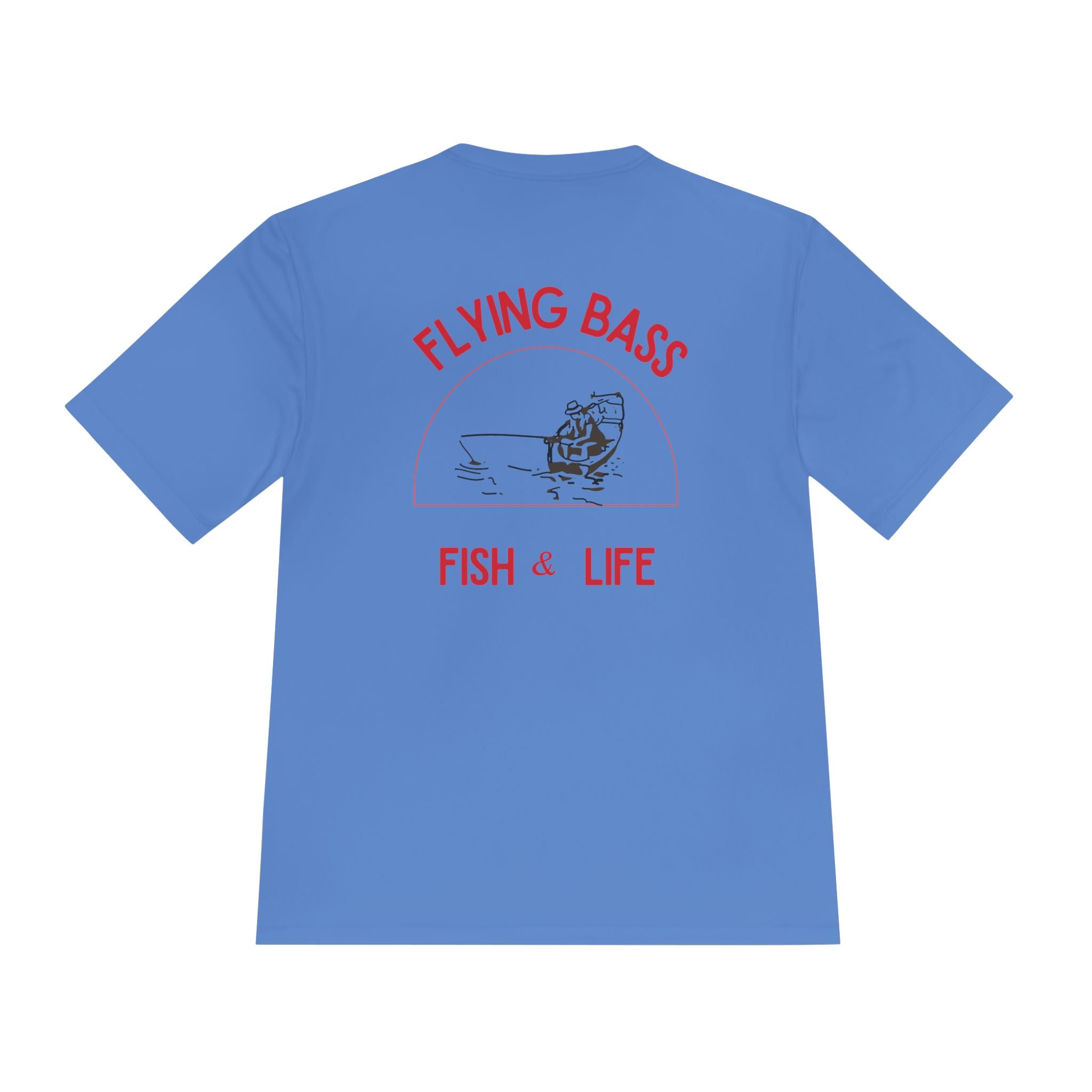 Fishing Tee — "Flying Bass" Fish & Life Moisture‑Wicking Shirt