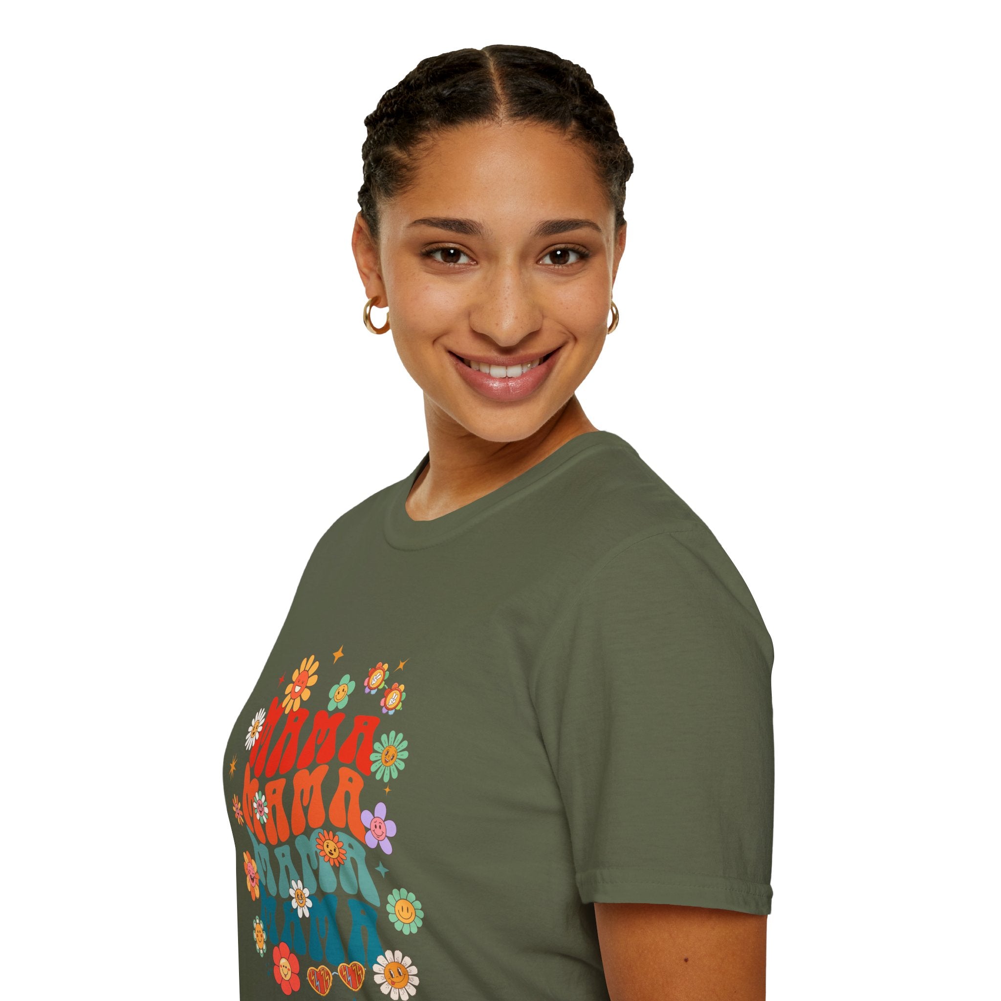 Mama Retro Floral Tee — Vintage 70s-Inspired Mother's Day T-Shirt