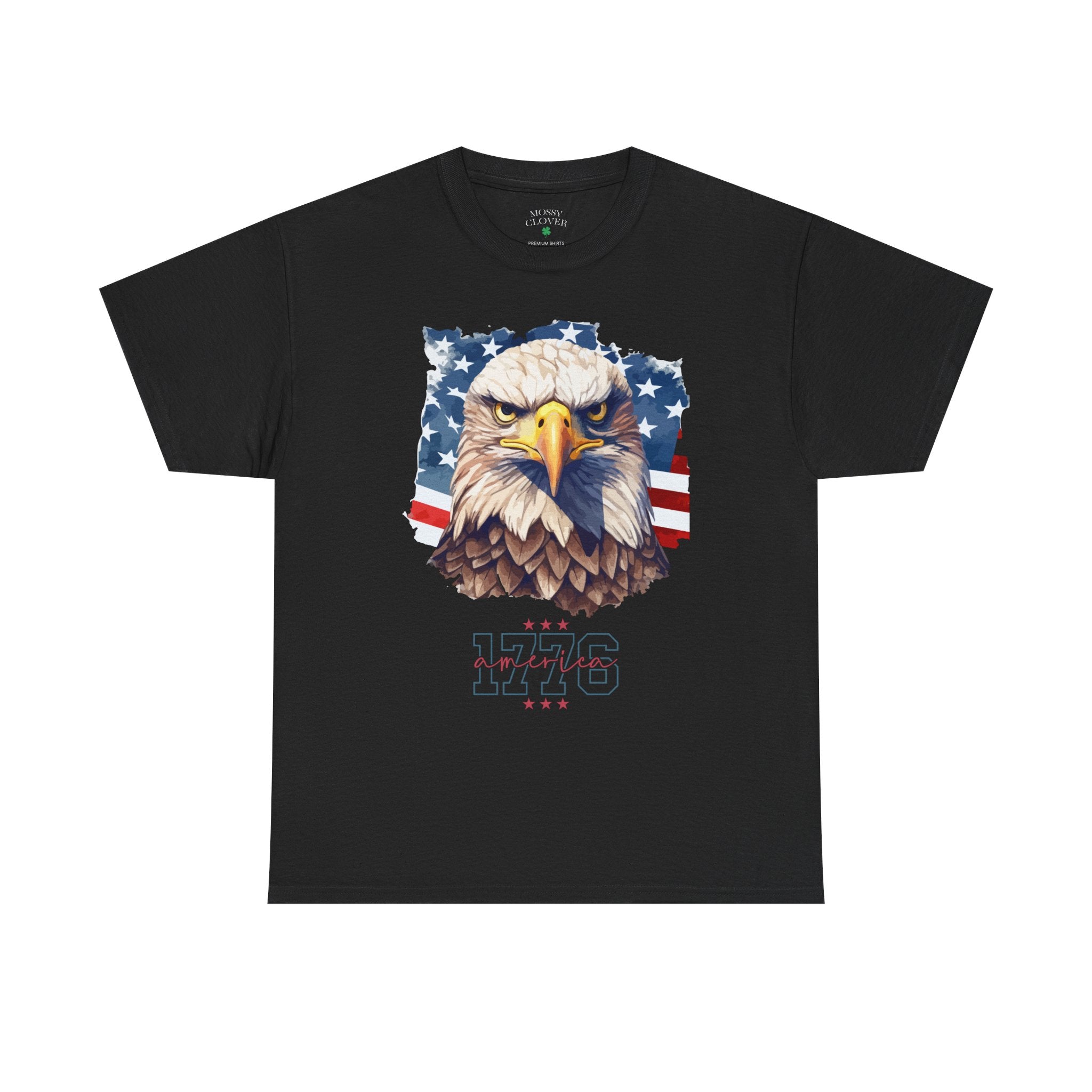 Patriotic Eagle T-Shirt - '1776' American Flag Graphic Tee