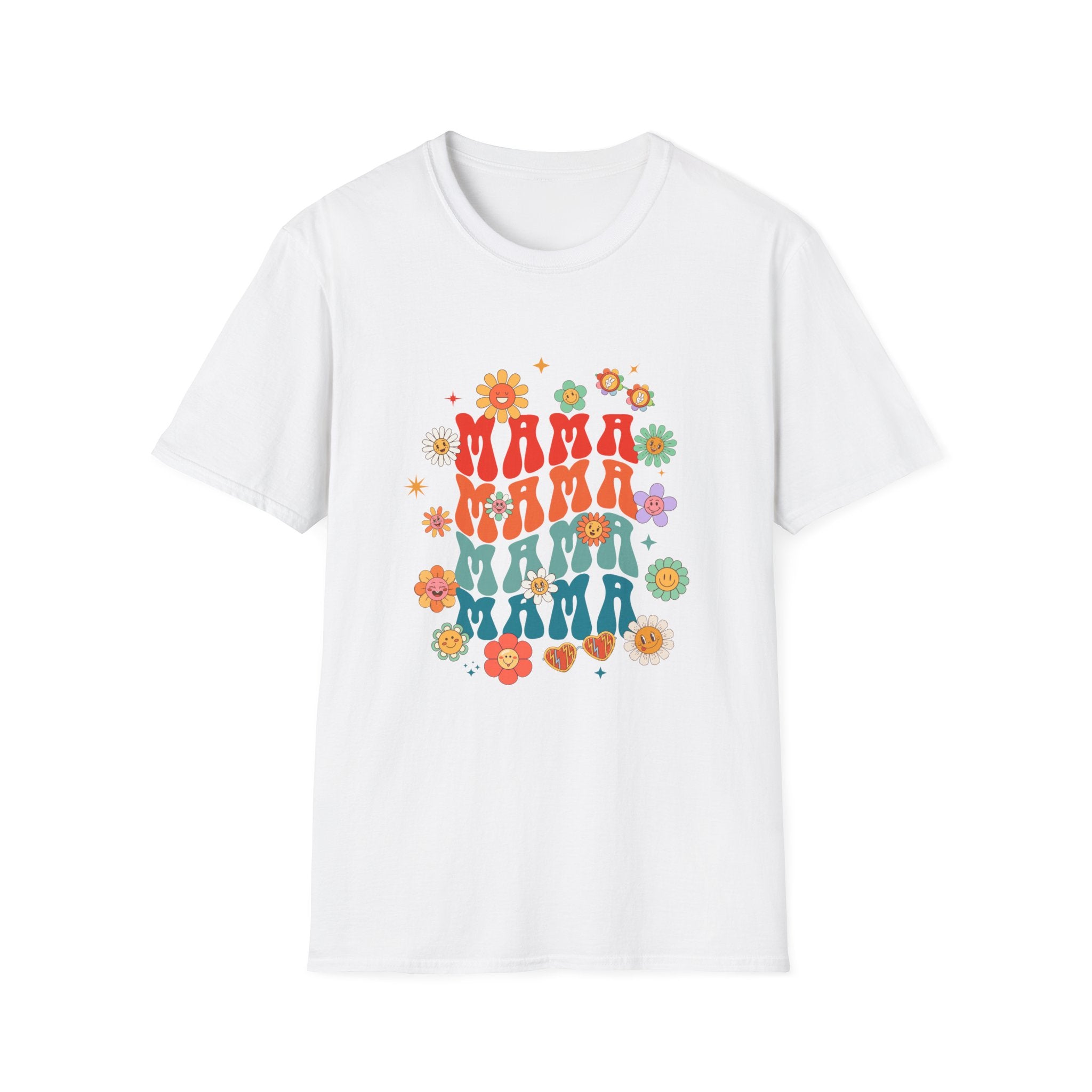 Mama Retro Floral Tee — Vintage 70s-Inspired Mother's Day T-Shirt