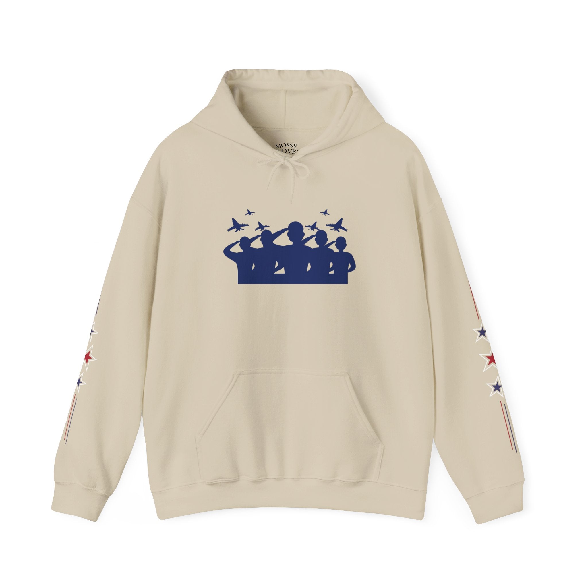 Patriotic Salute Hoodie – Military Family Stars Pullover