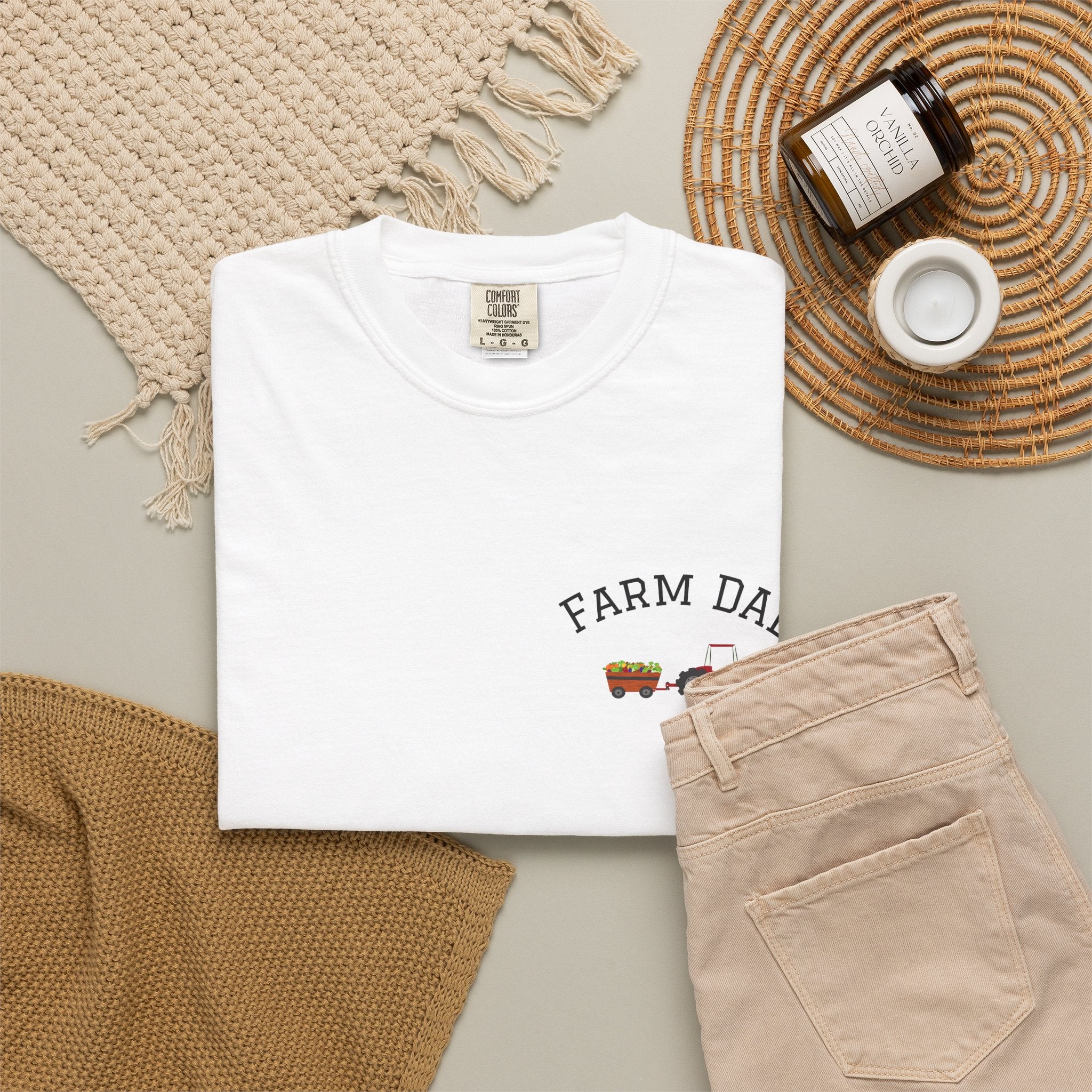 Farmer Dad T-Shirt — Rustic Farm Animals Graphic Tee