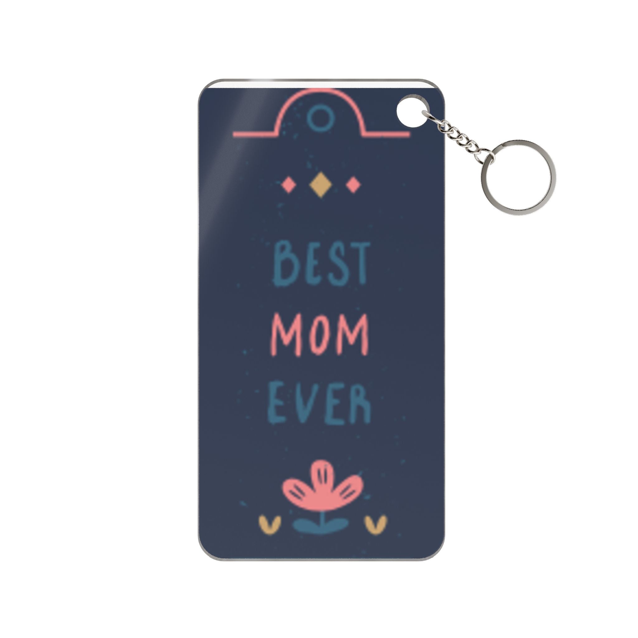 Best Mom Ever Keychain Charm — Floral Mother’s Day Gift