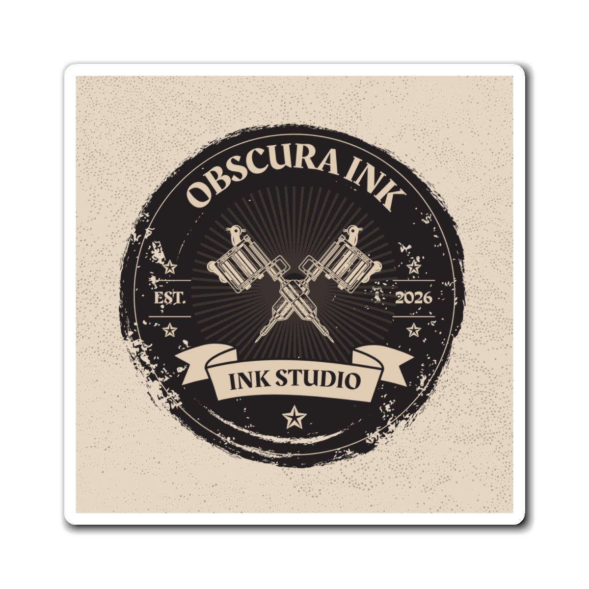 Ink Studio Magnet — Obscura Ink Vintage Tattoo Refrigerator Magnet