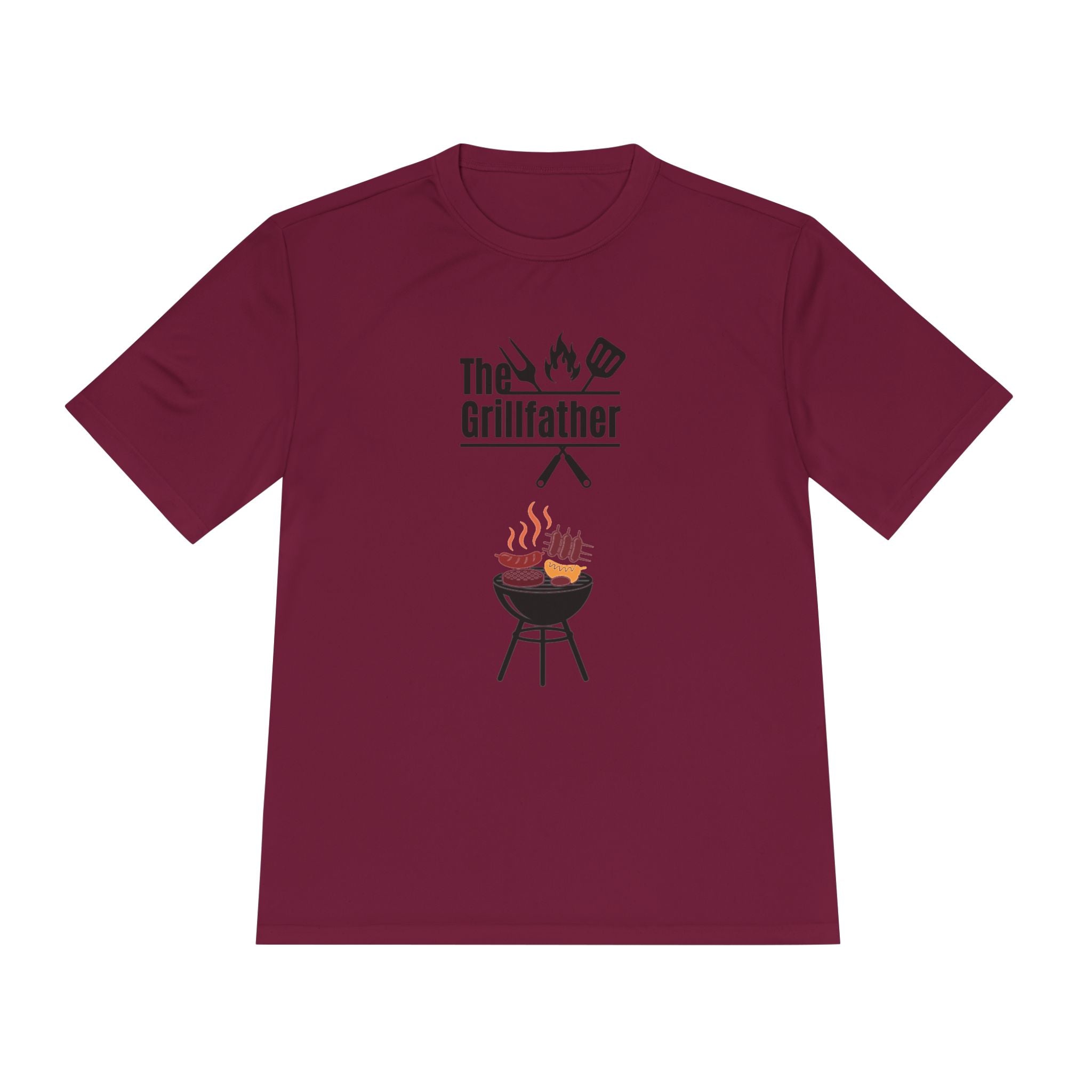 Grillfather BBQ Tee — 'The Grillfather' Moisture-Wicking Grillmaster Shirt