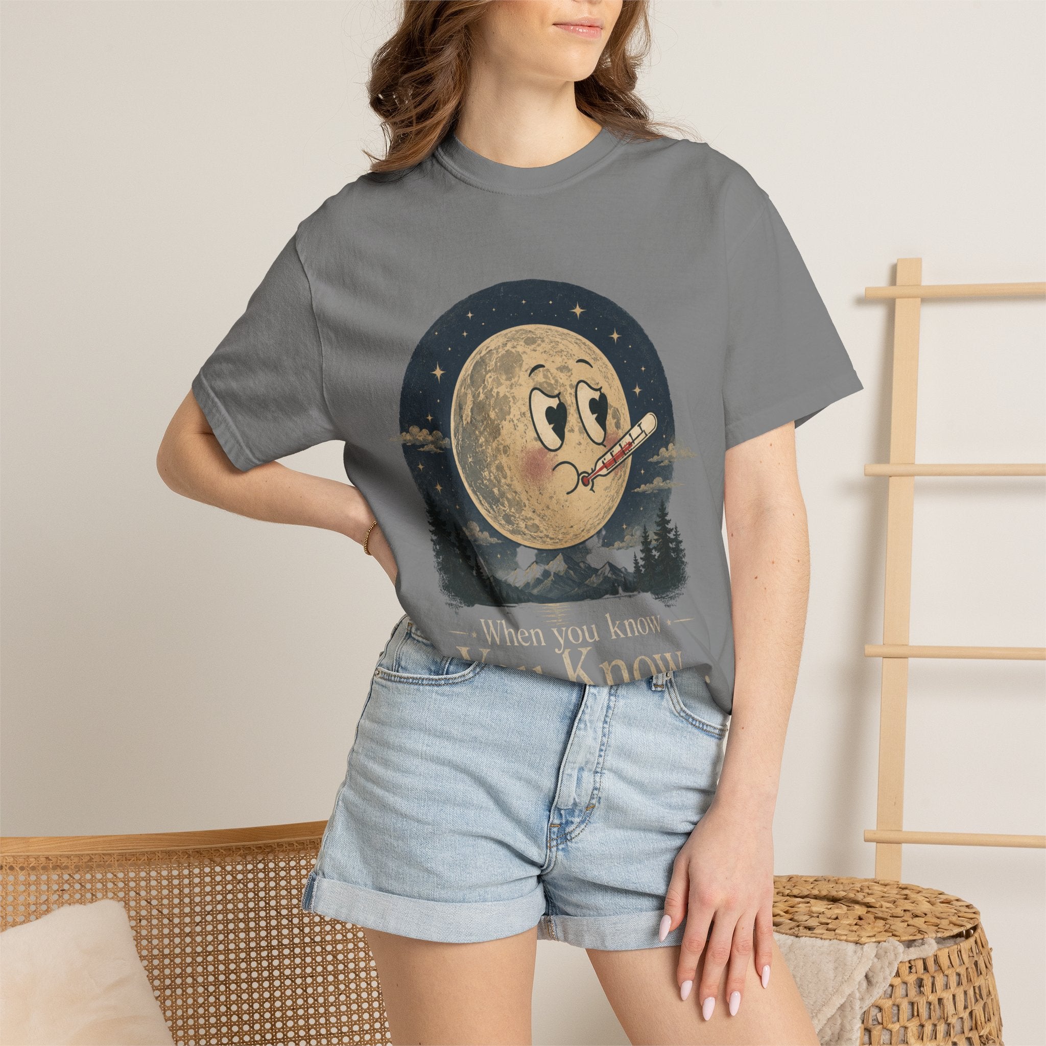 Moonlit Retro Tee — 'When You Know... You Know' Graphic T-Shirt