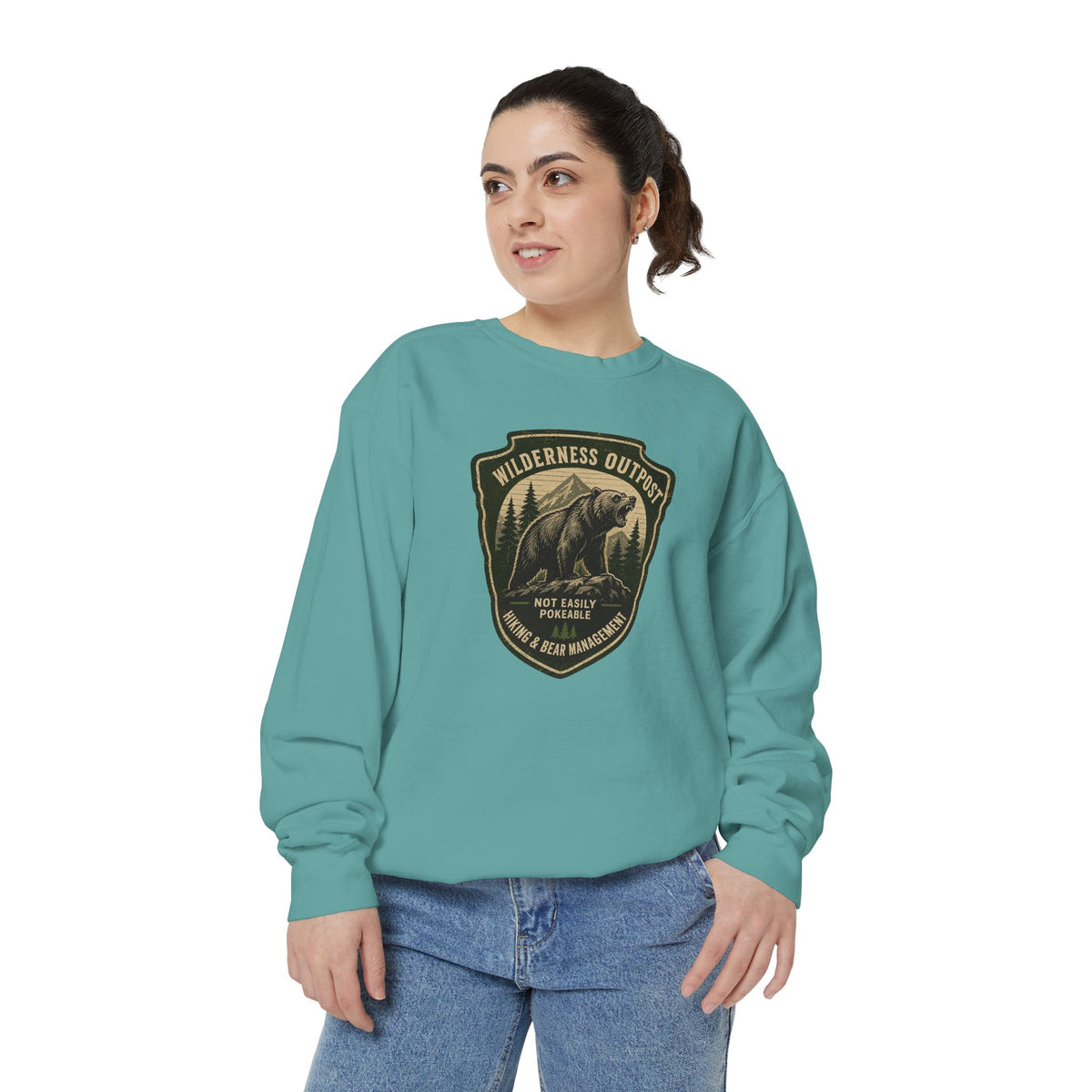 Wilderness Outfitters Bear Patch Sweatshirt — Outdoor Camping Crewneck