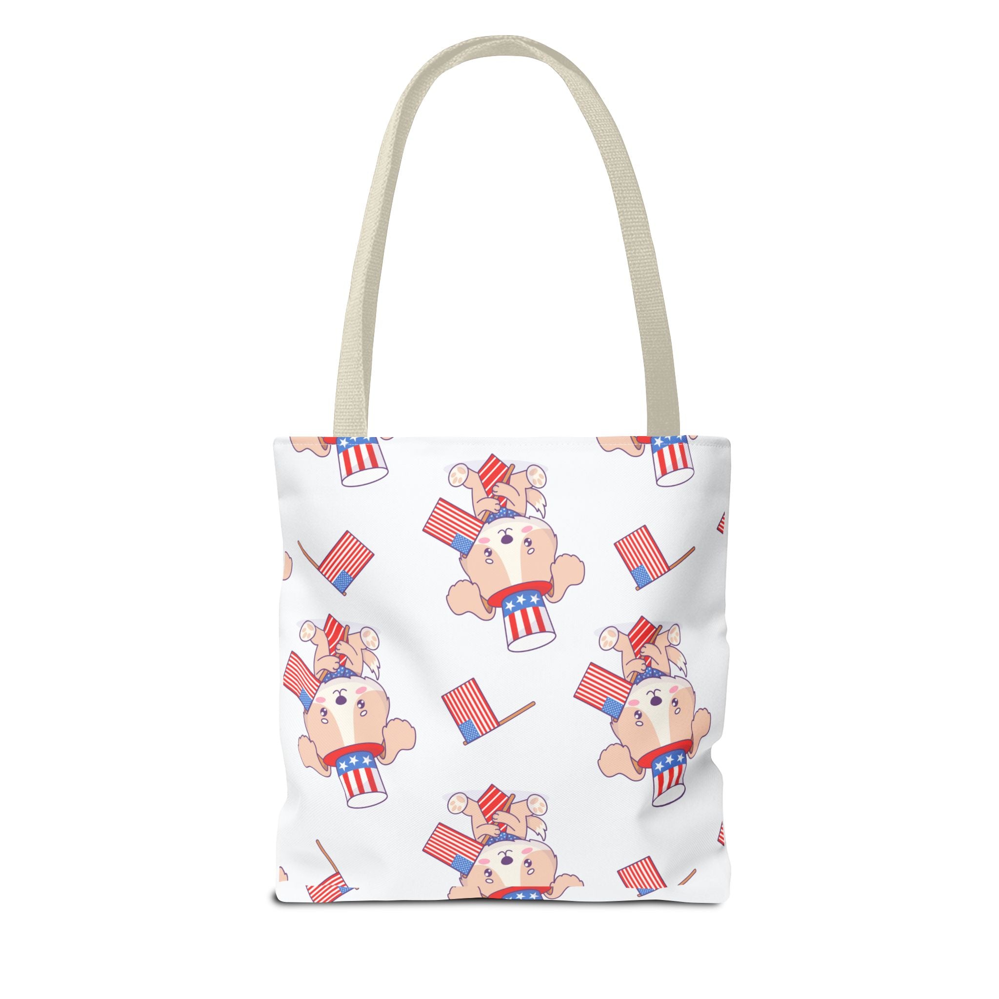 Patriotic Tote Bag - American Flag Eagle Design | Proud Made in America Tote