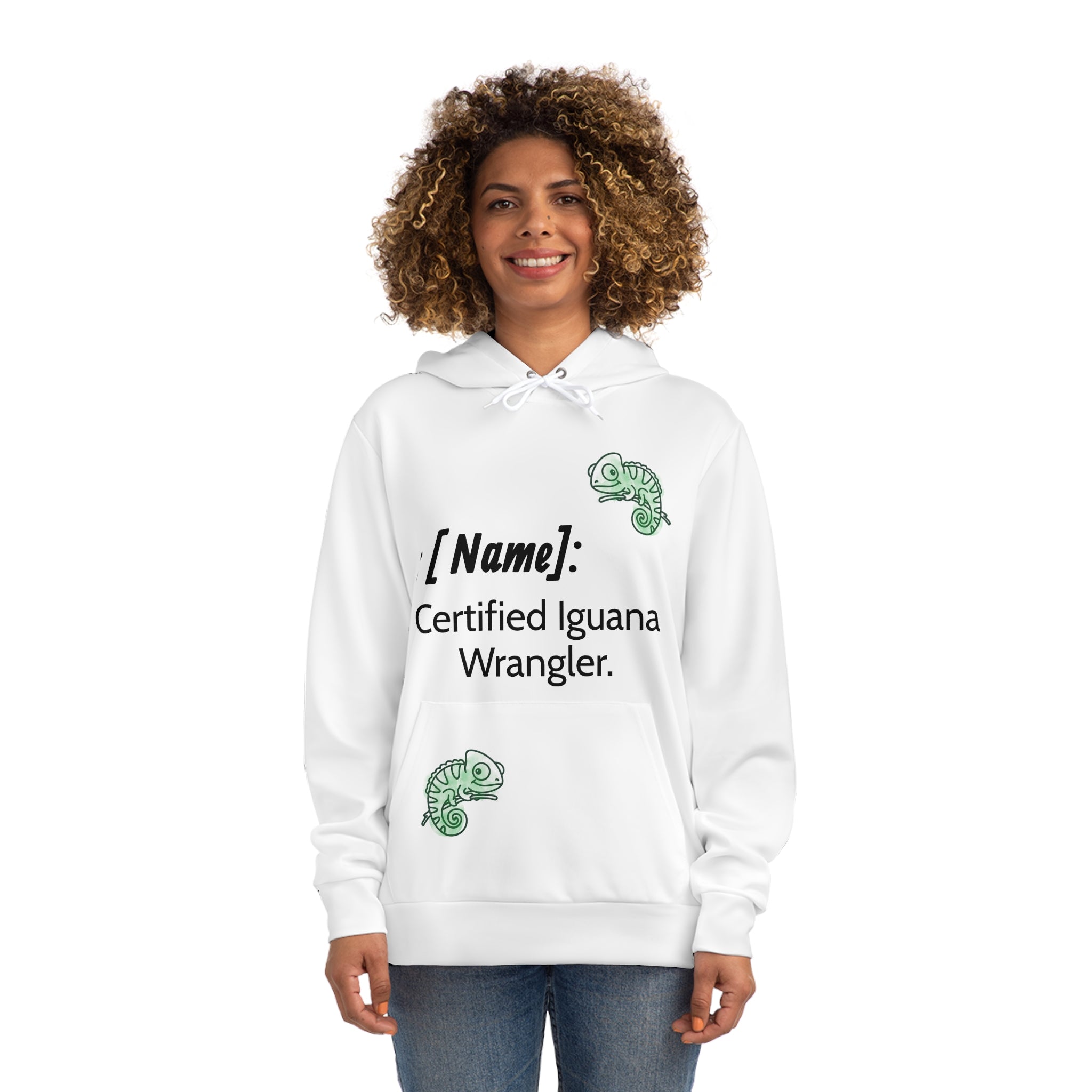 Custom "Certified Iguana Wrangler" Hoodie — Personalized Reptile Lover Gift