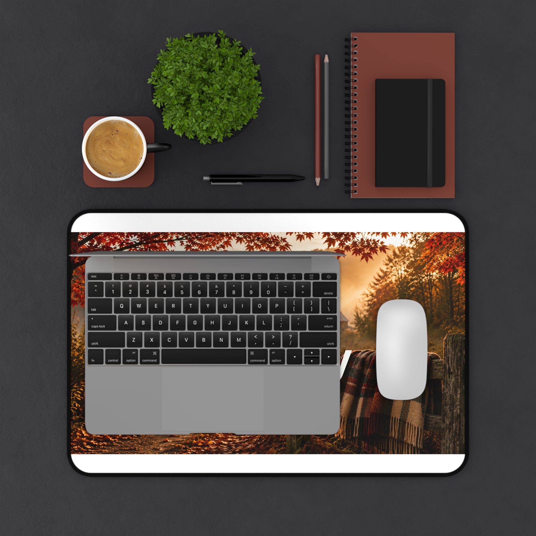 Custom Photo Desk Mat — Personalized Scenic Office Mousepad ("Print it your way")