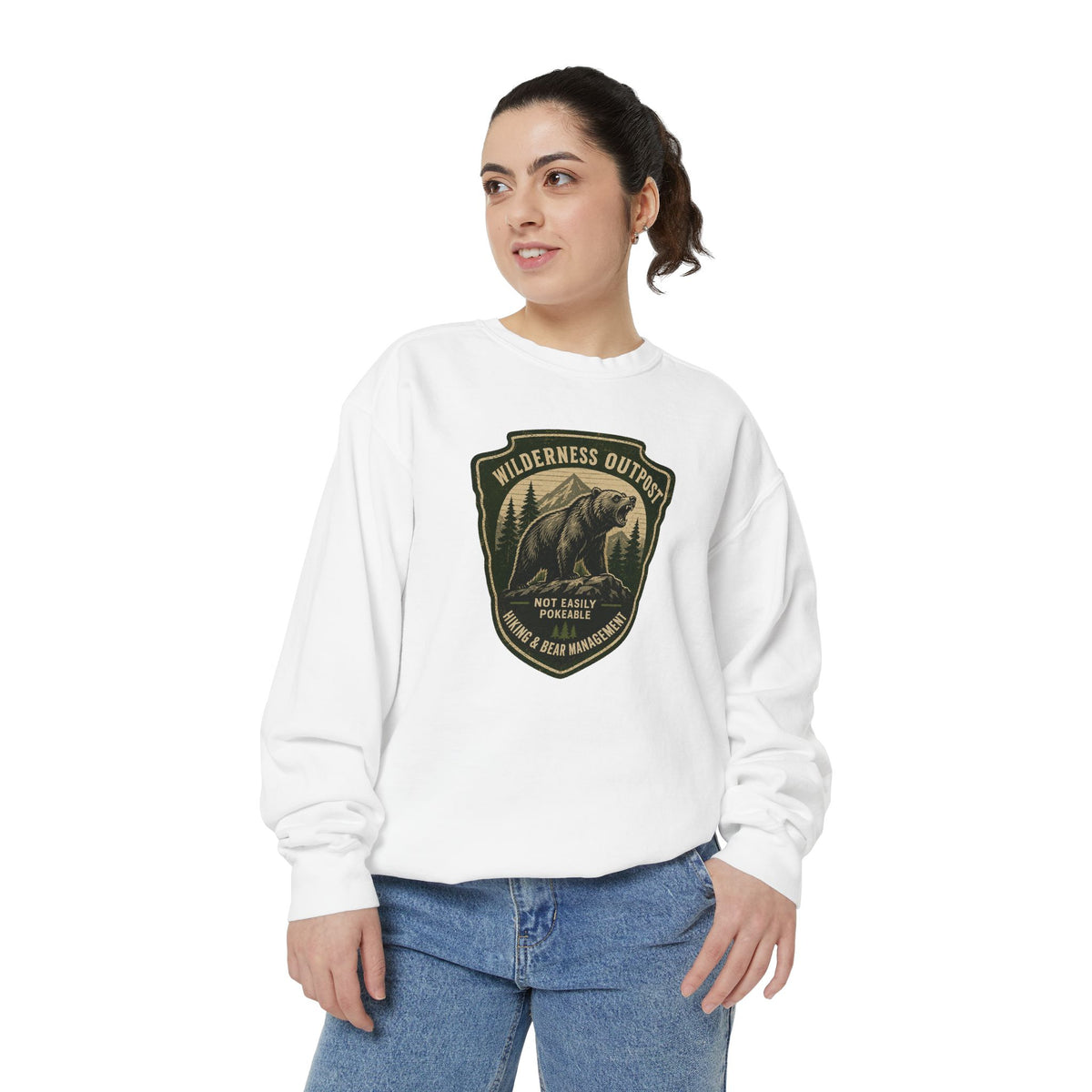 Wilderness Outfitters Bear Patch Sweatshirt — Outdoor Camping Crewneck
