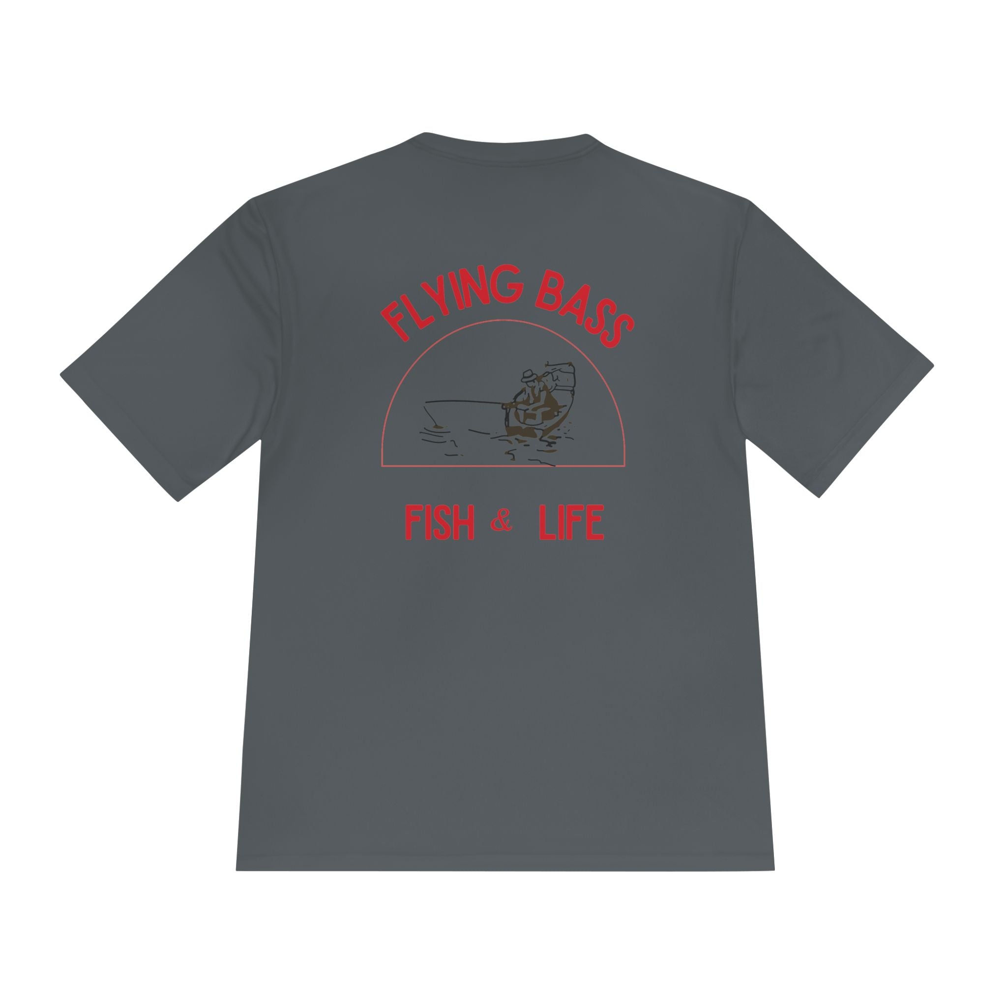 Fishing Tee — "Flying Bass" Fish & Life Moisture‑Wicking Shirt