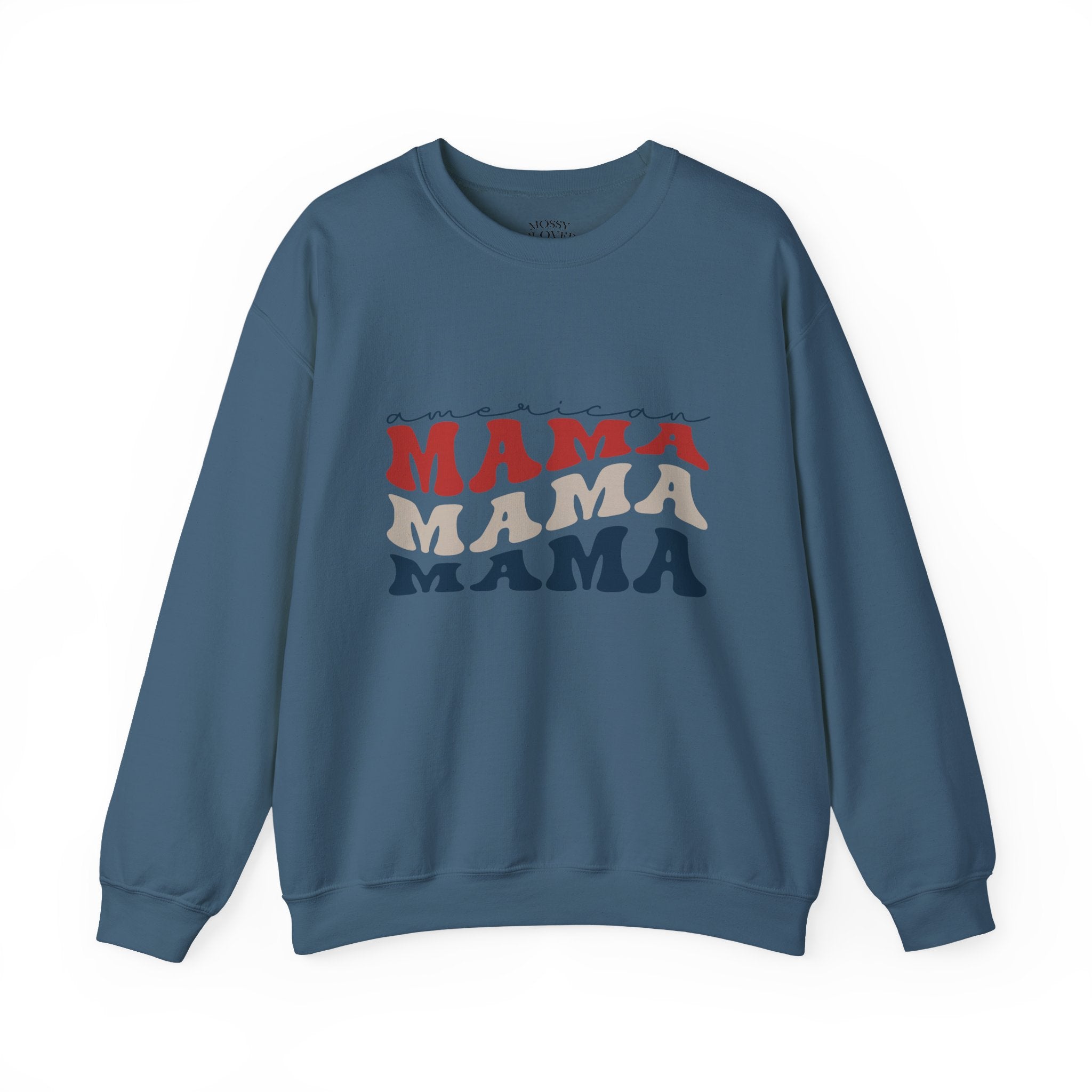 Mama Crewneck Sweatshirt — Vintage American Mama Graphic Pullover