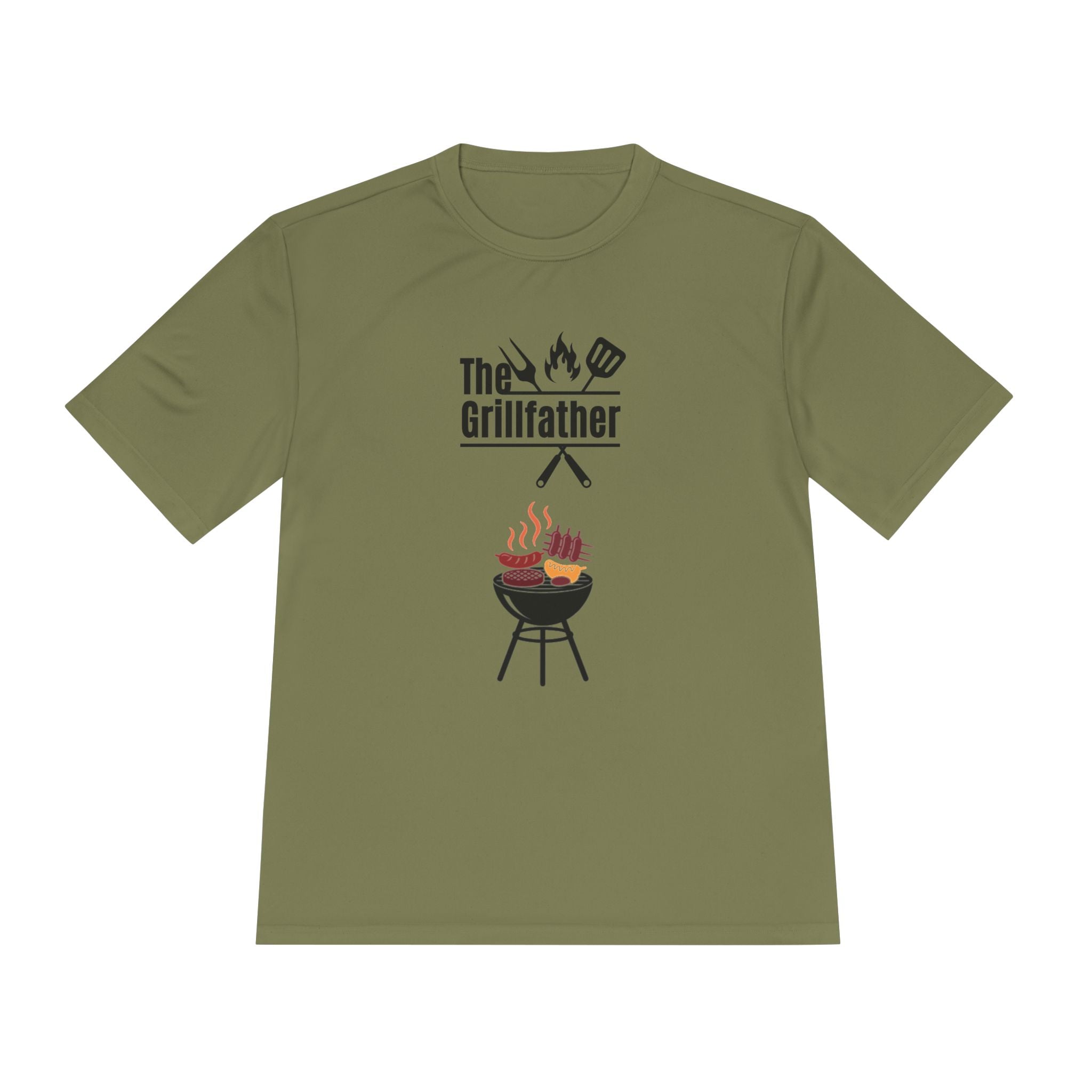 Grillfather BBQ Tee — 'The Grillfather' Moisture-Wicking Grillmaster Shirt