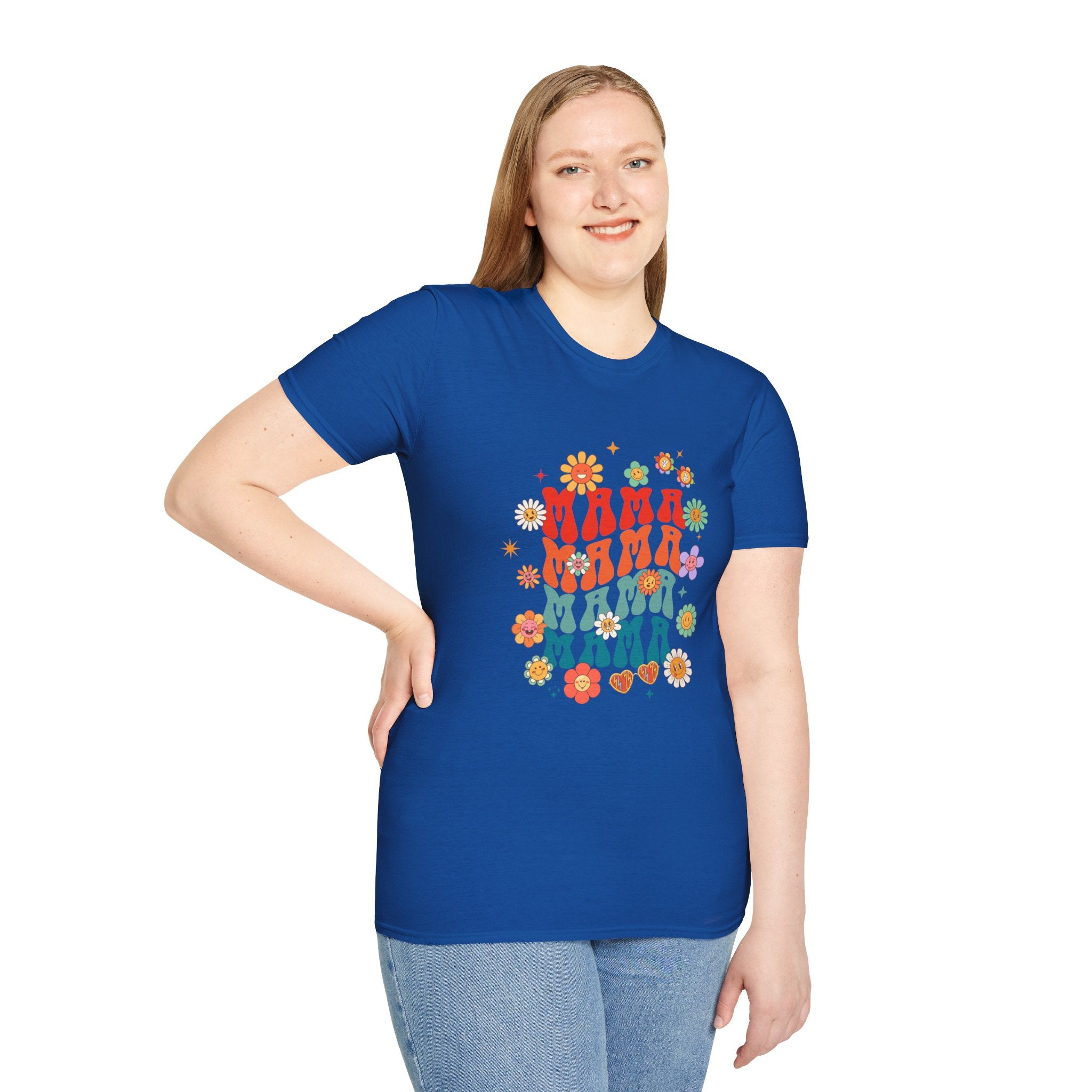 Mama Retro Floral Tee — Vintage 70s-Inspired Mother's Day T-Shirt