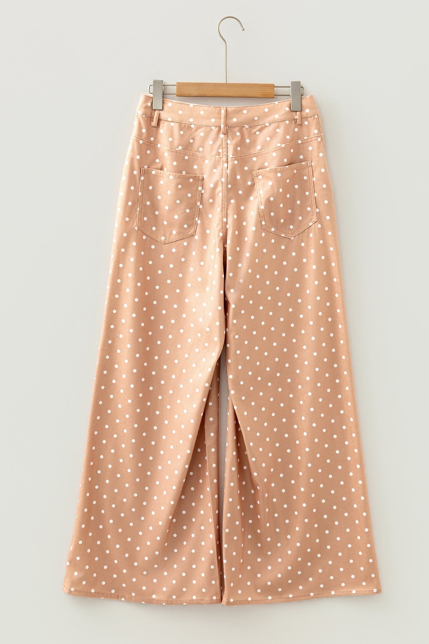 Marina Dot Wide-Leg Trousers — Drawstring High-Waist Pants