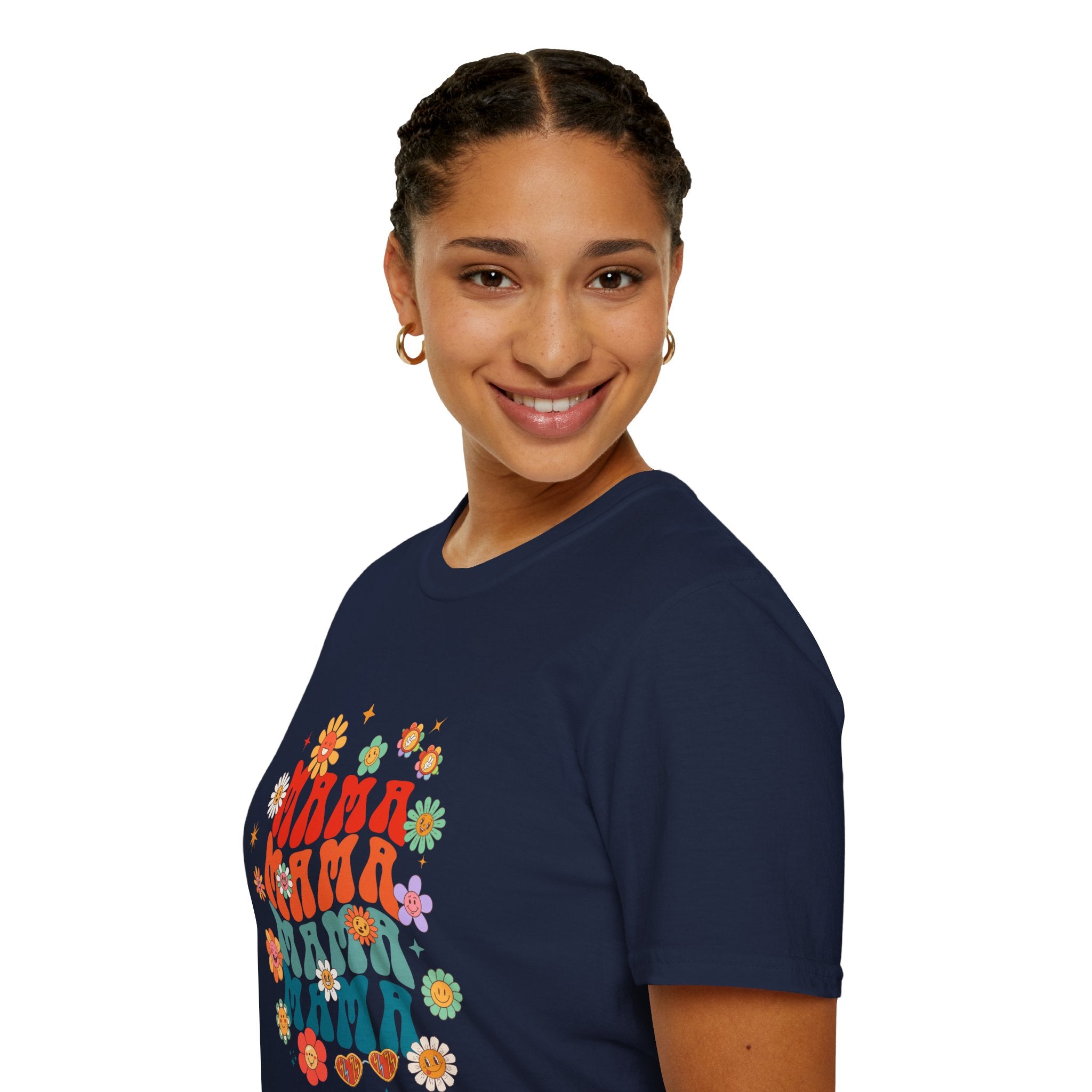 Mama Retro Floral Tee — Vintage 70s-Inspired Mother's Day T-Shirt