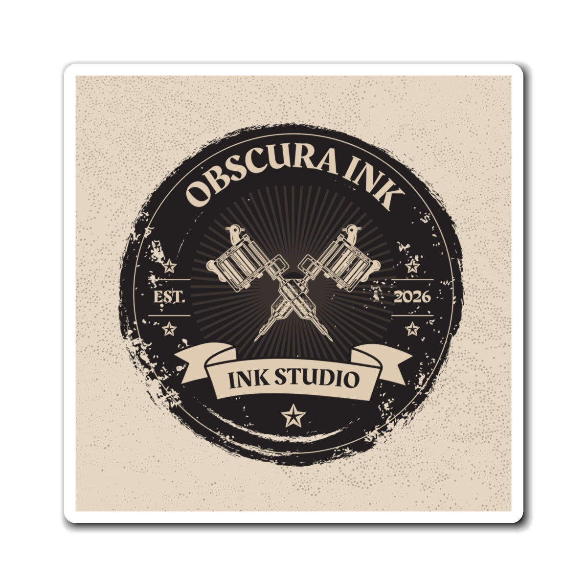 Ink Studio Magnet — Obscura Ink Vintage Tattoo Refrigerator Magnet
