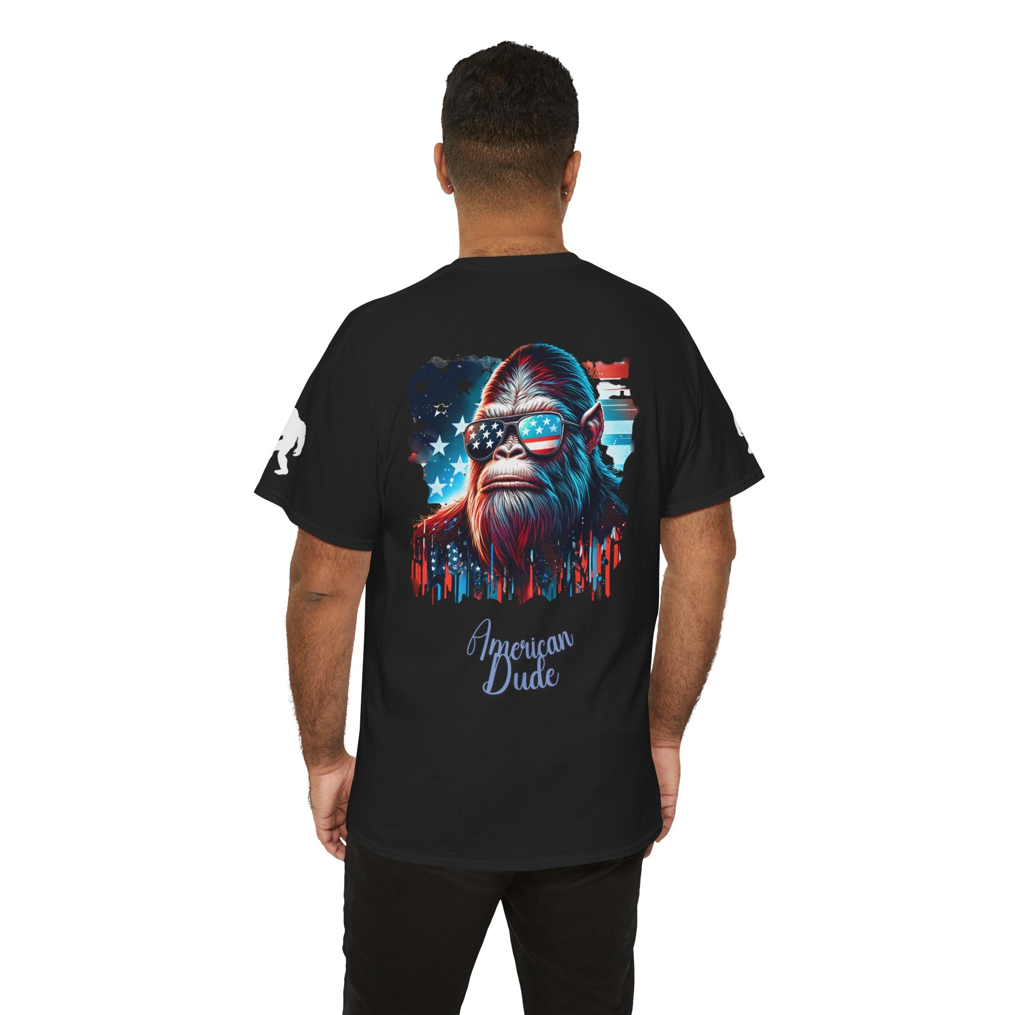 Patriotic Ape Tee — "American Dude" Graphic T-Shirt