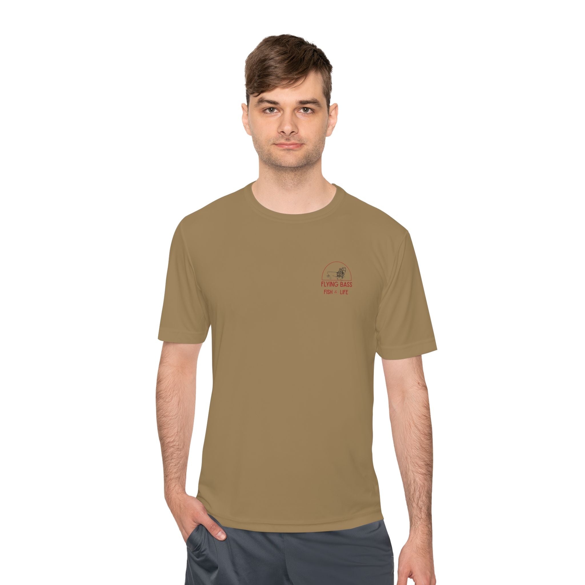 Fishing Tee — "Flying Bass" Fish & Life Moisture‑Wicking Shirt
