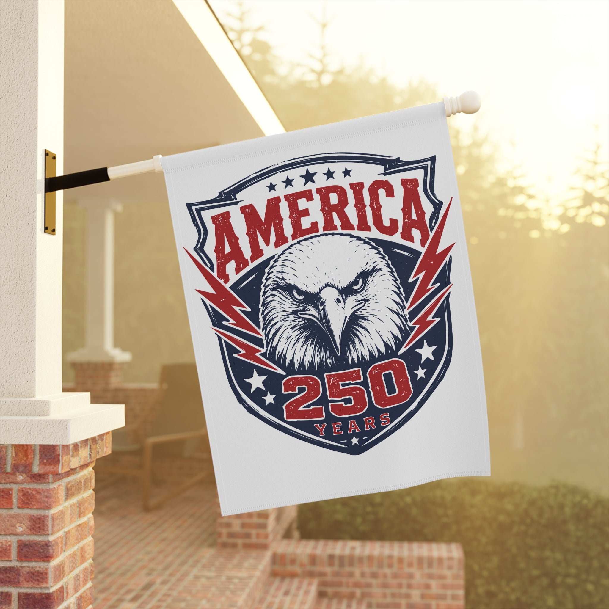 America 250 Eagle Garden Flag - Patriotic 250 Years Outdoor House Banner